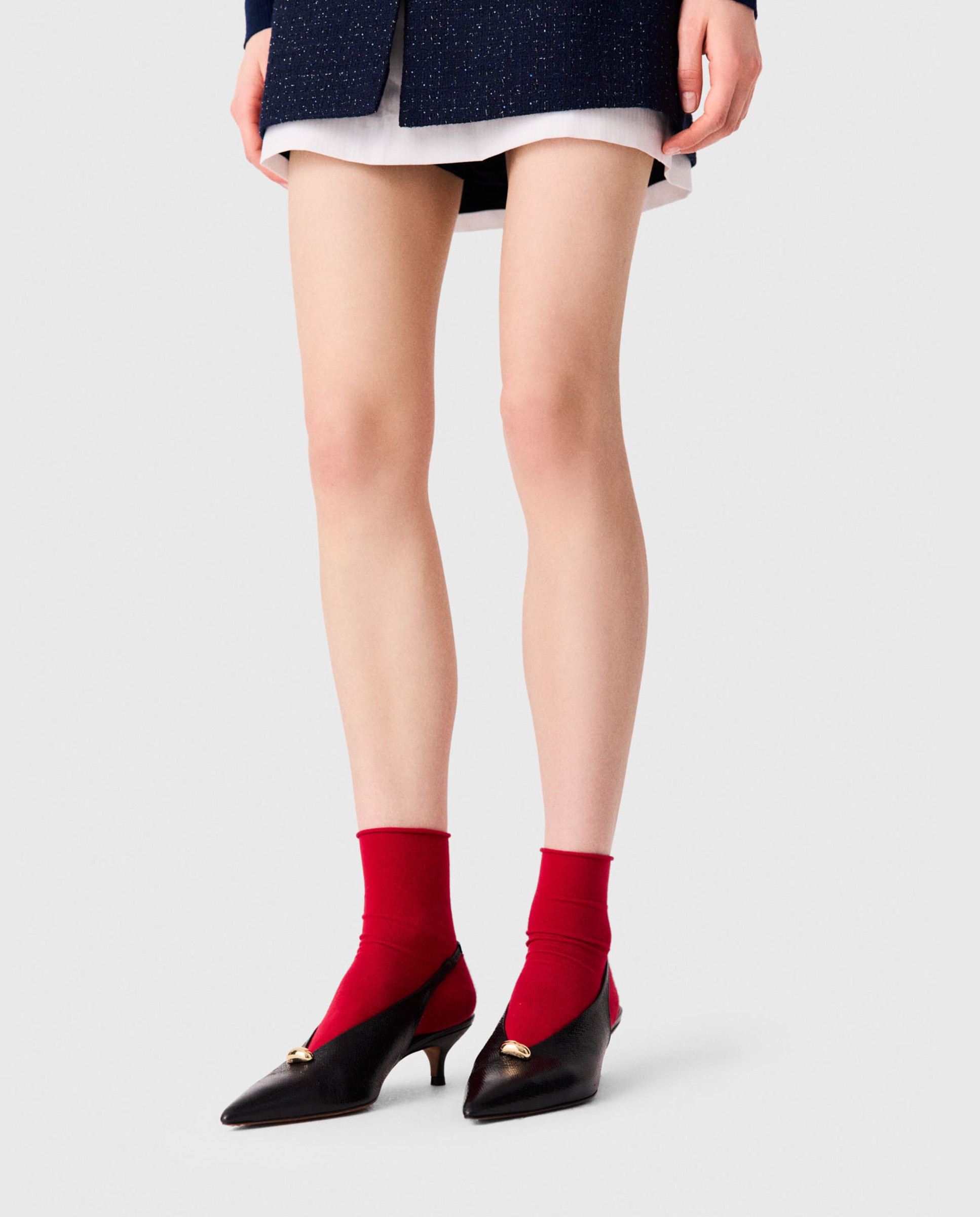 Imagen 3 de Zapatos de salón de mujer destalonados de piel efecto víbora - Maje - Negro Negro