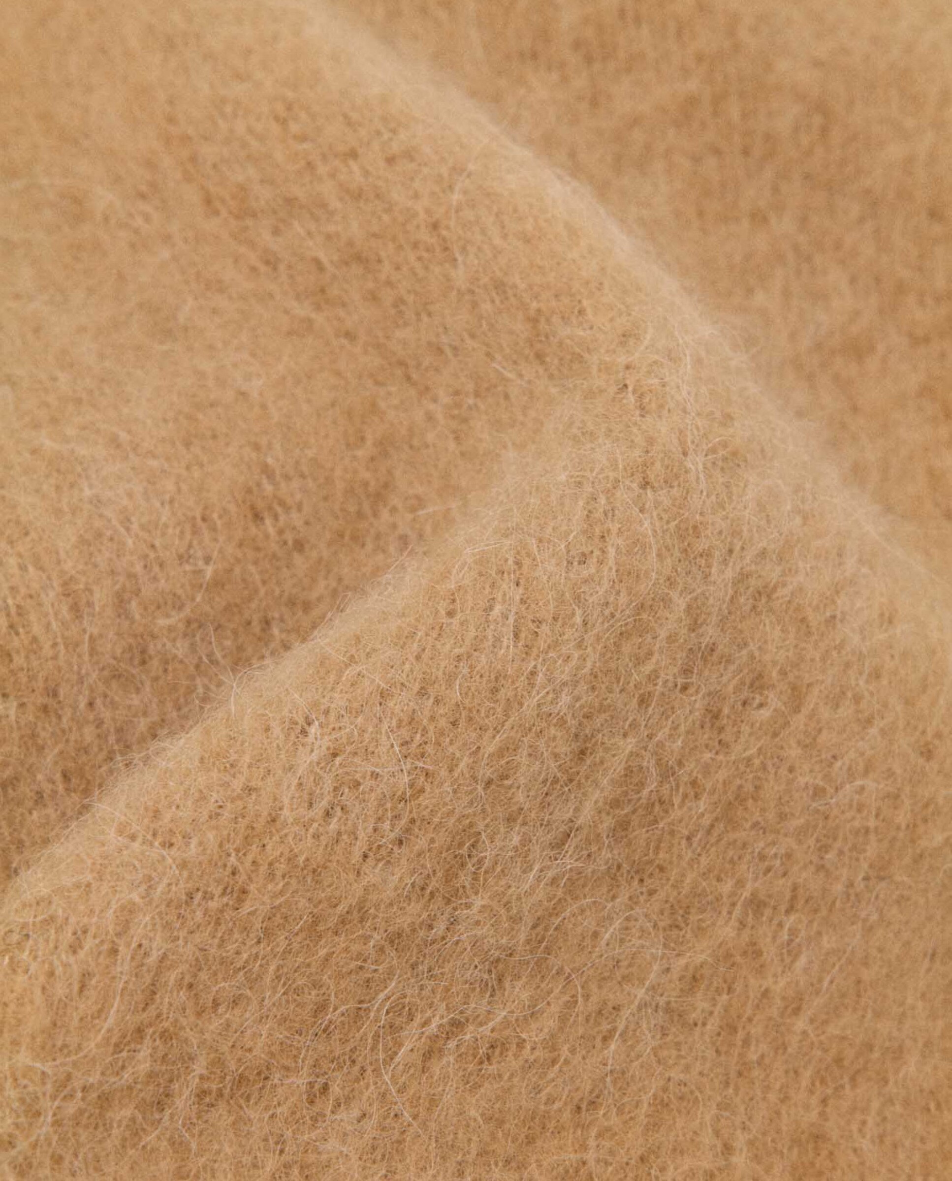 Bufanda de mujer voluminosa con flecos de alpaca - Maje - Camel Camel-6