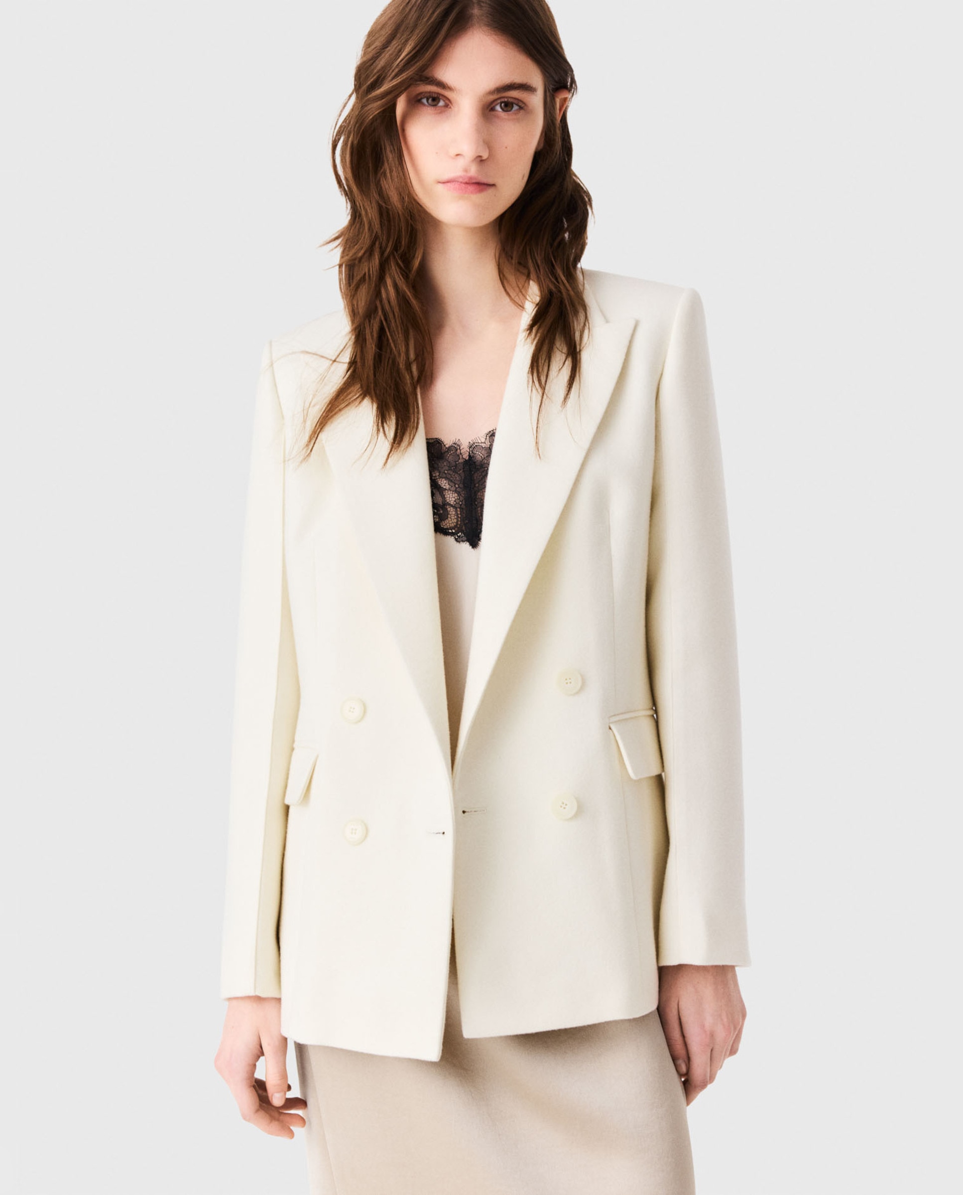 Imagen 0 de Chaqueta sastre de mujer cruzada Blanco
