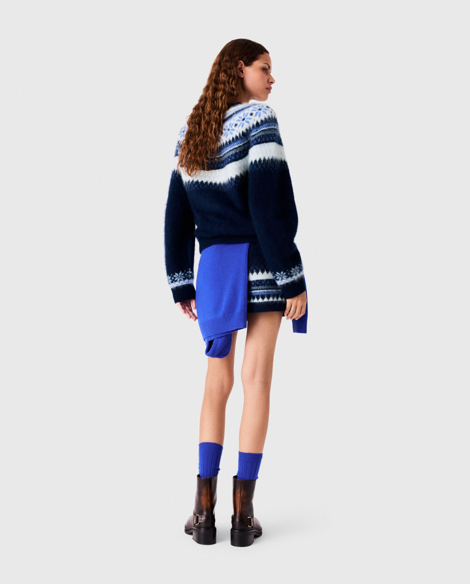 Jersey de punto de mujer jacquard - Maje - Azul marino Azul marino-2