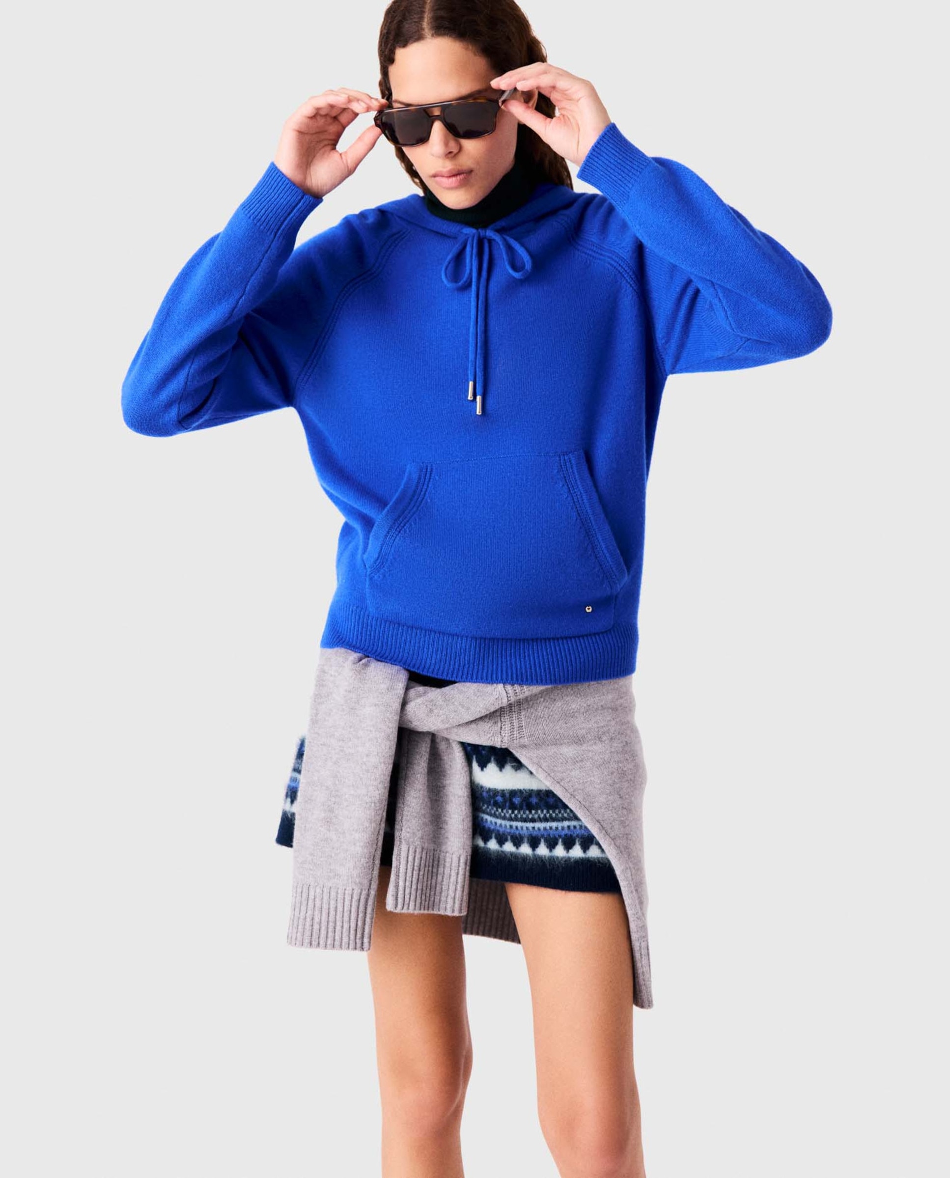 Imagen 0 de Jersey de mujer con capucha Azul