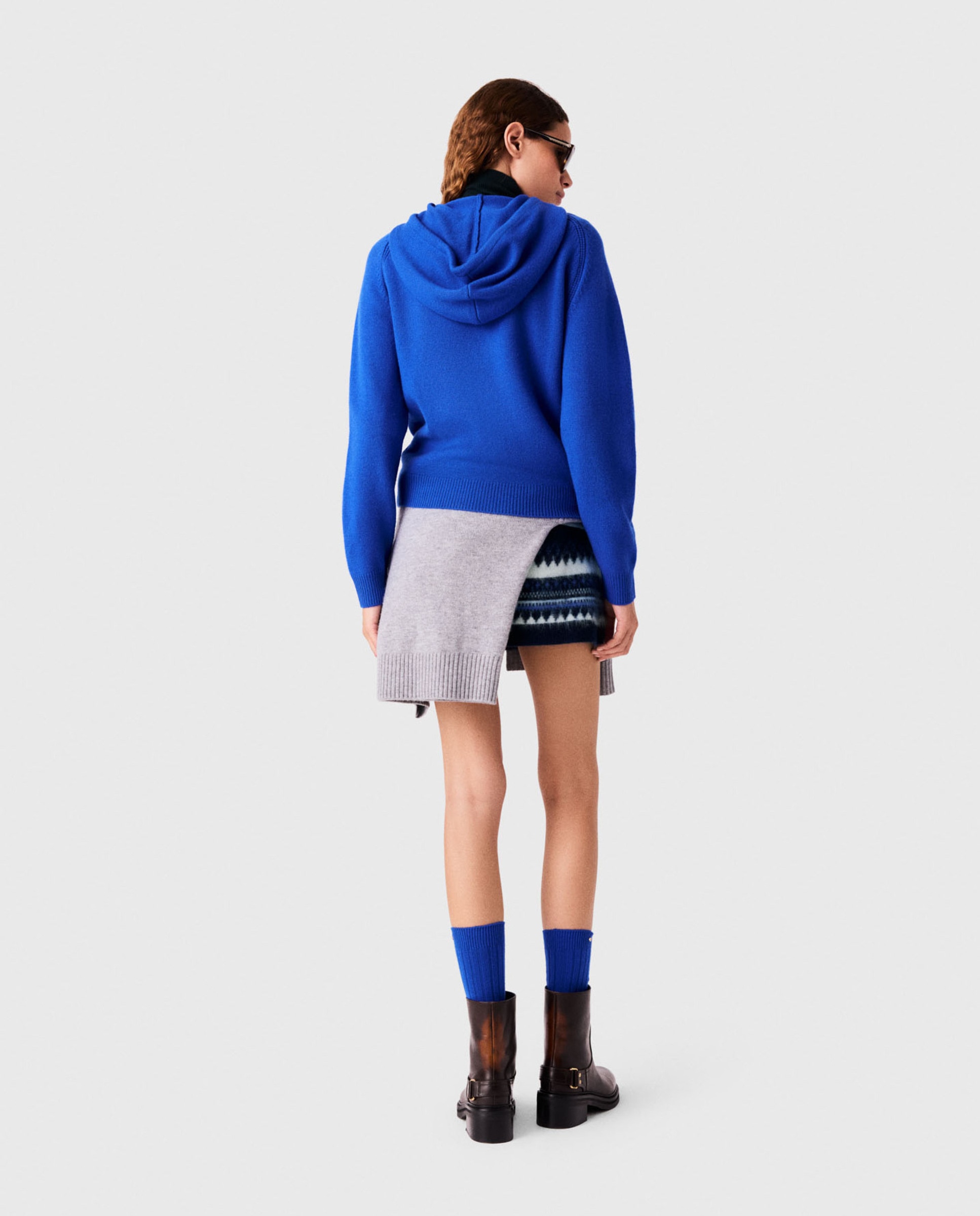Jersey de mujer con capucha - Maje - Azul Azul-2