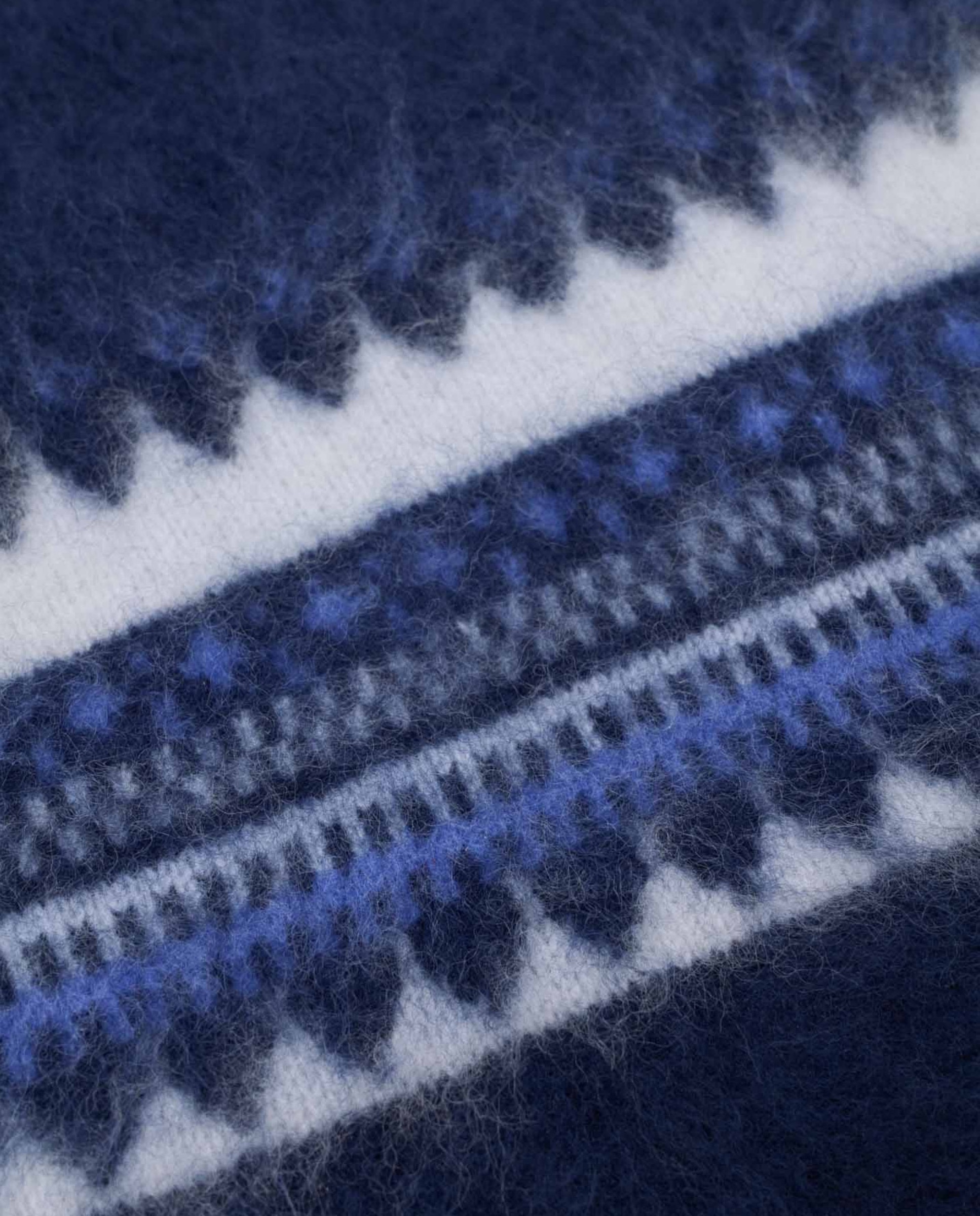 Pasamontañas de lana fair isle para mujer - Maje - Azul marino Azul marino-8