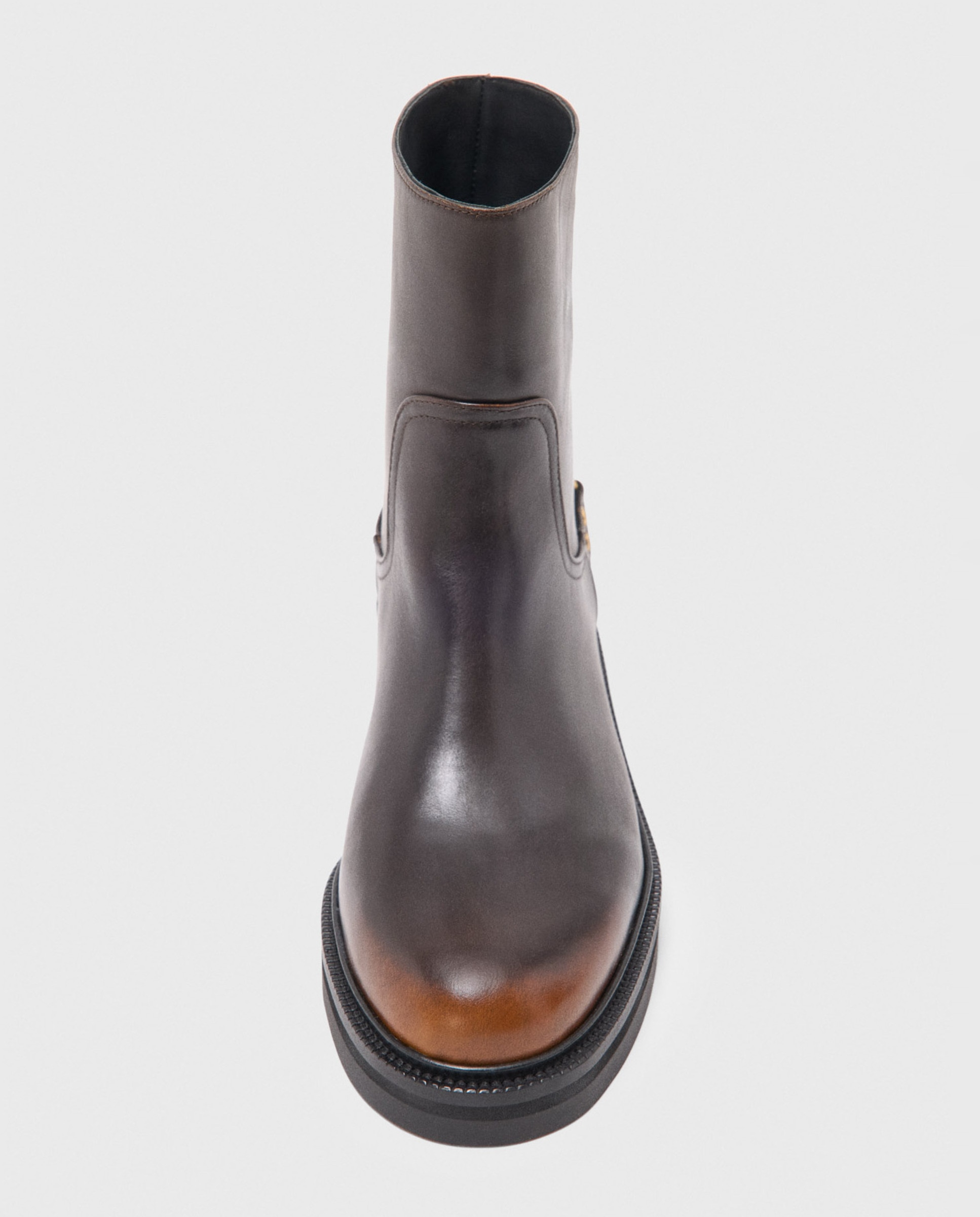 Botines de mujer básicos de cuero - Maje - Marrón Marrón-2
