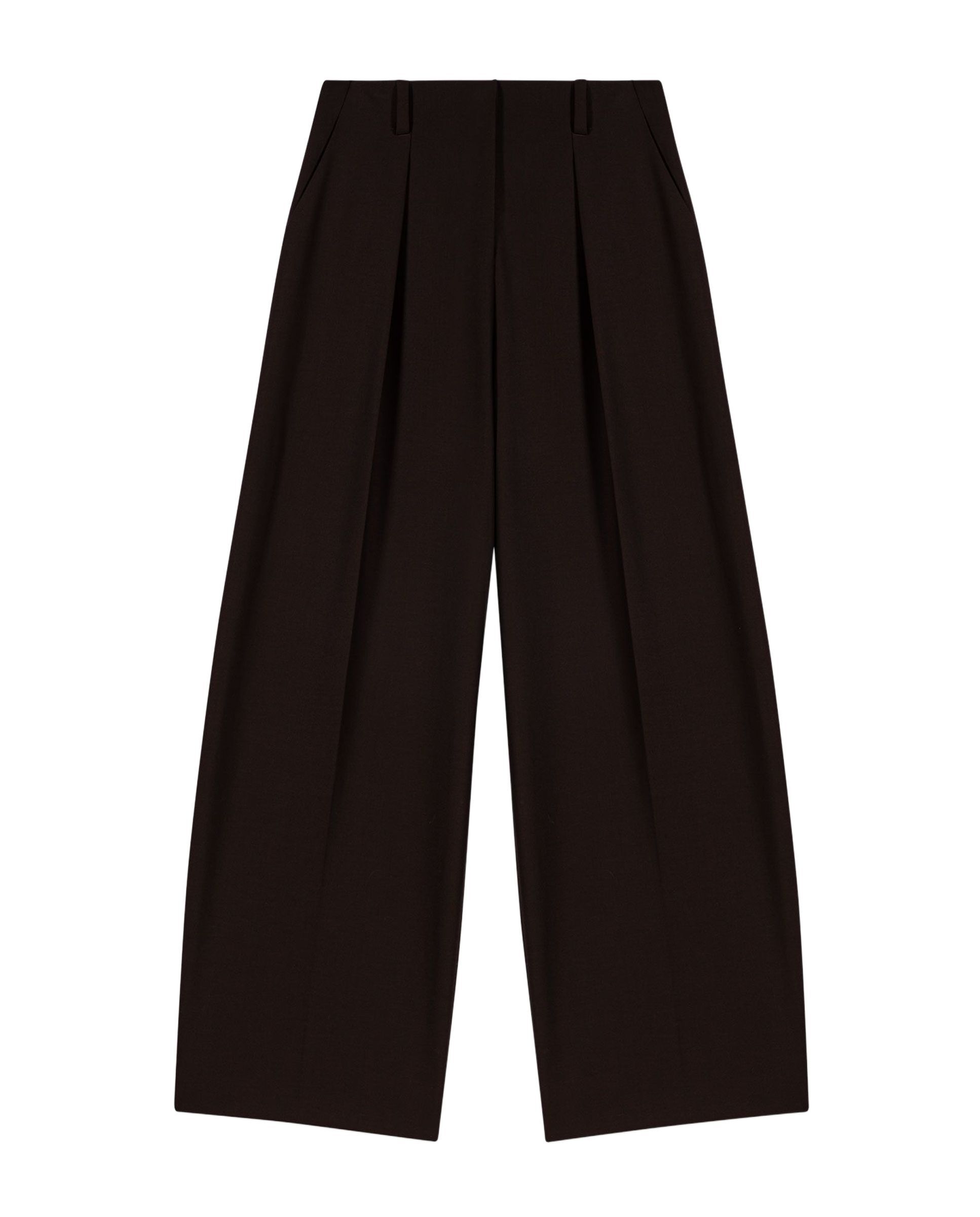 Pantalones de vestir de mujer sastre de corte globo - Maje - Marrón Marrón-7