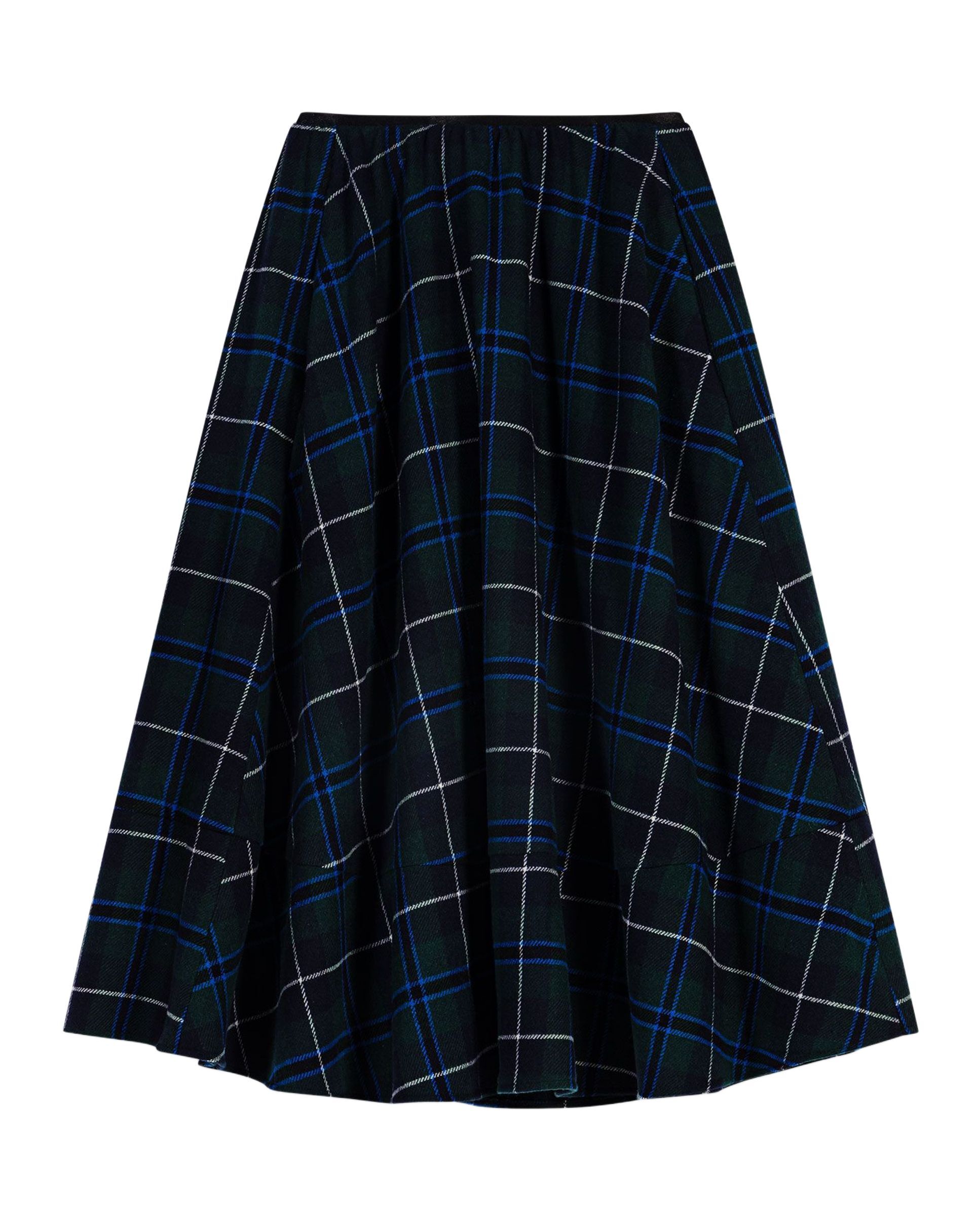 Imagen 7 de Falda midi de cuadros tartán - Maje - Verde Verde