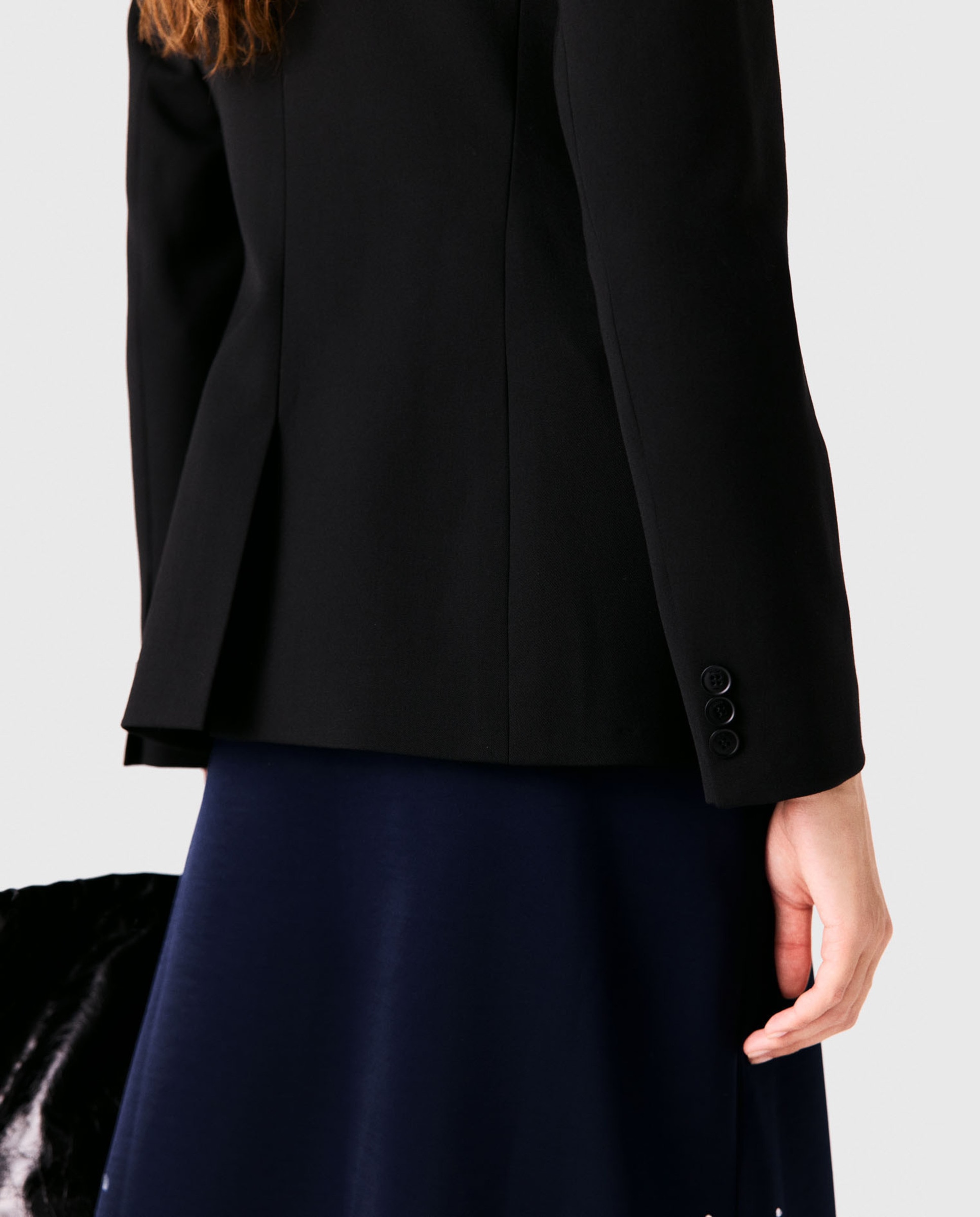 Blazer de mujer esmoquin entallado - Maje - Negro Negro-7