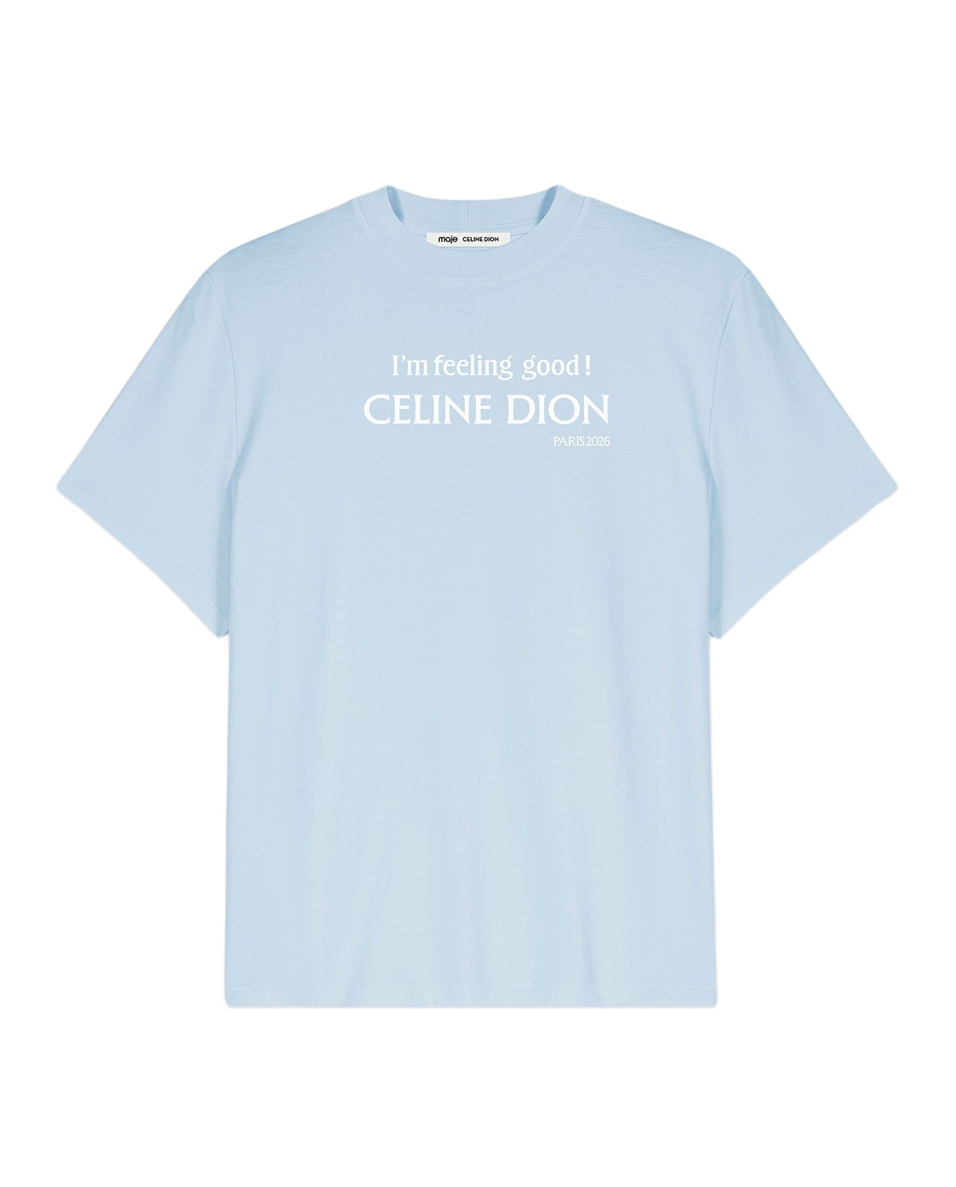 Camiseta de mujer oversize con estampado gráfico - Maje - Azul claro Azul claro-6