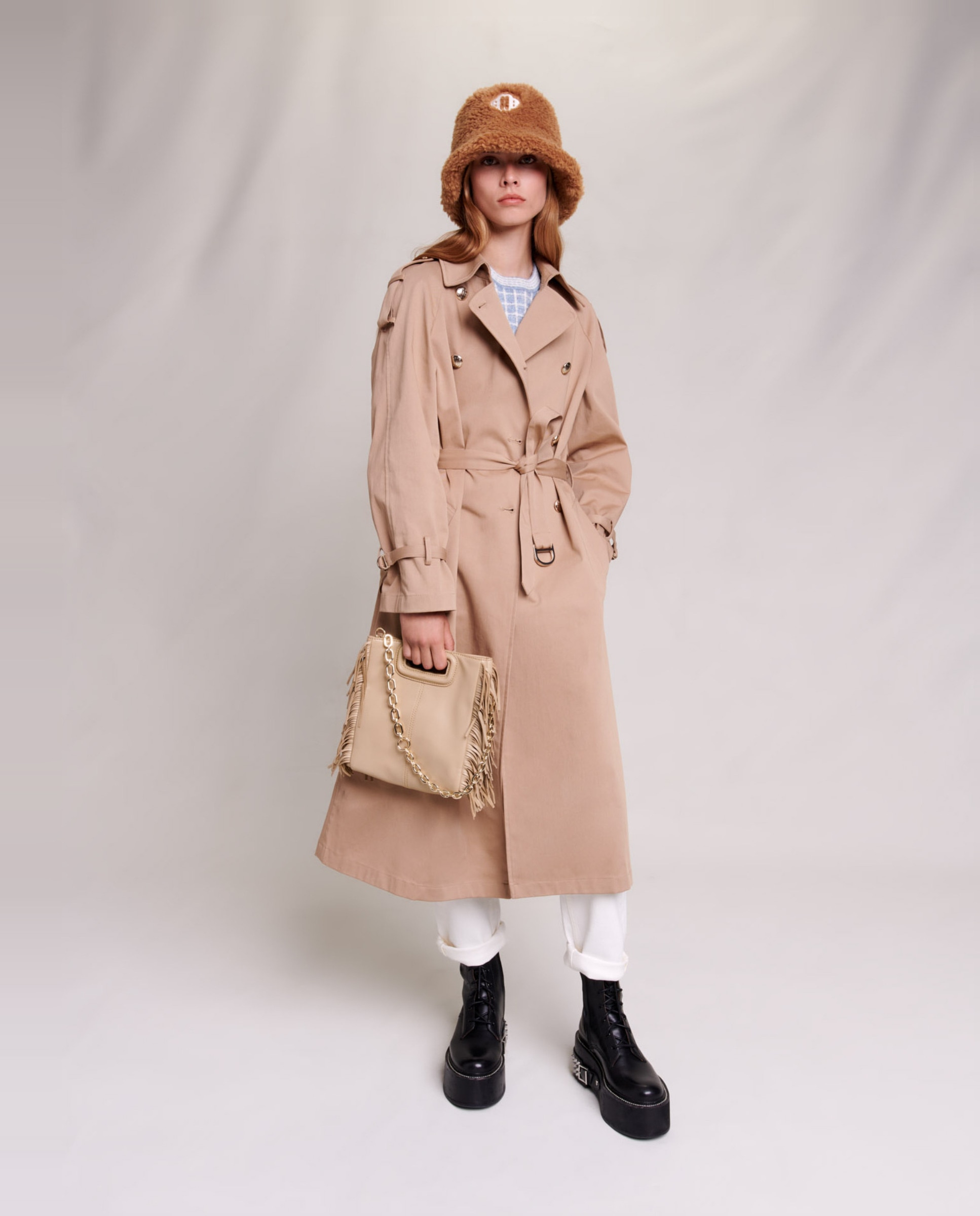 Gabardina de mujer oversize con cinturón