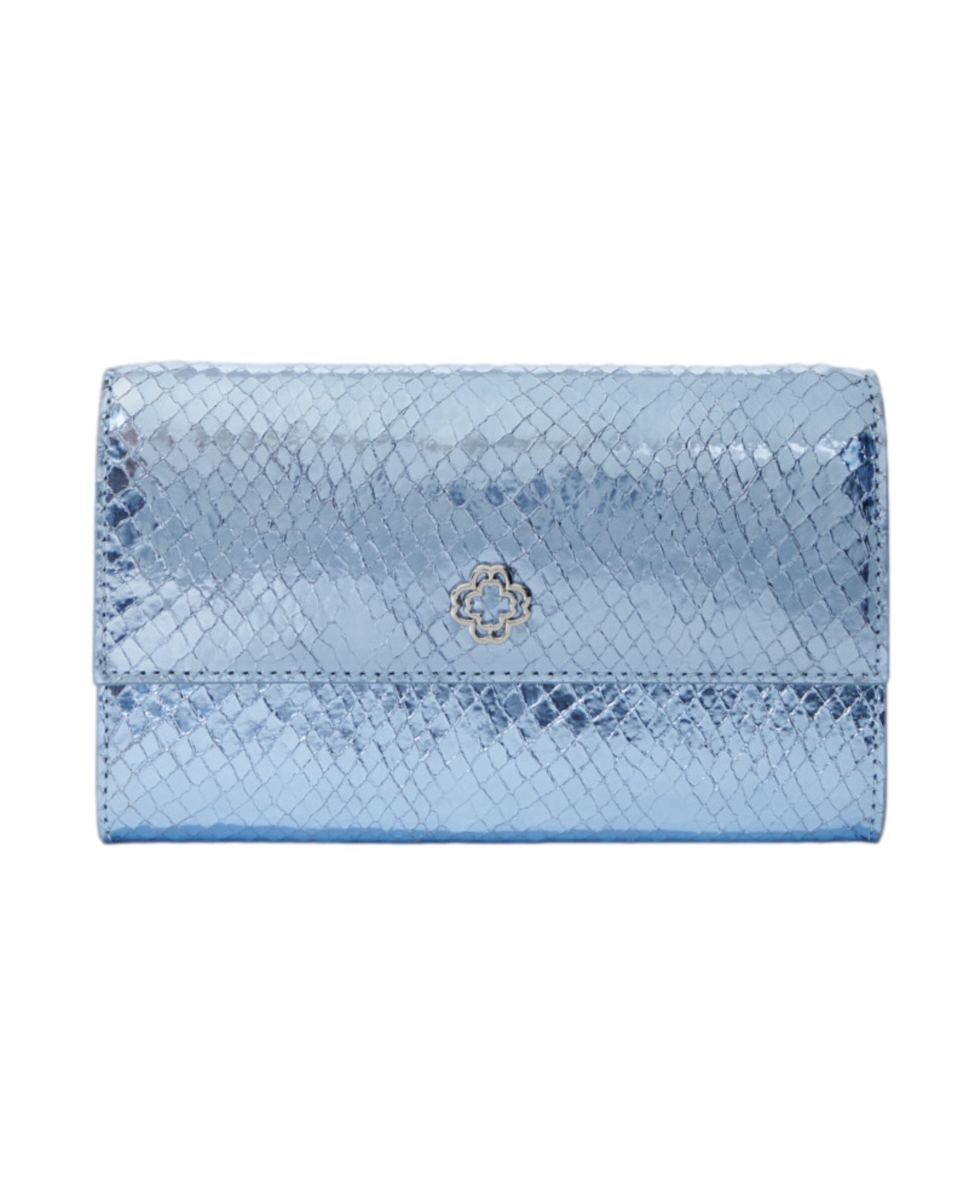Cartera de mano de piel estampado pitón