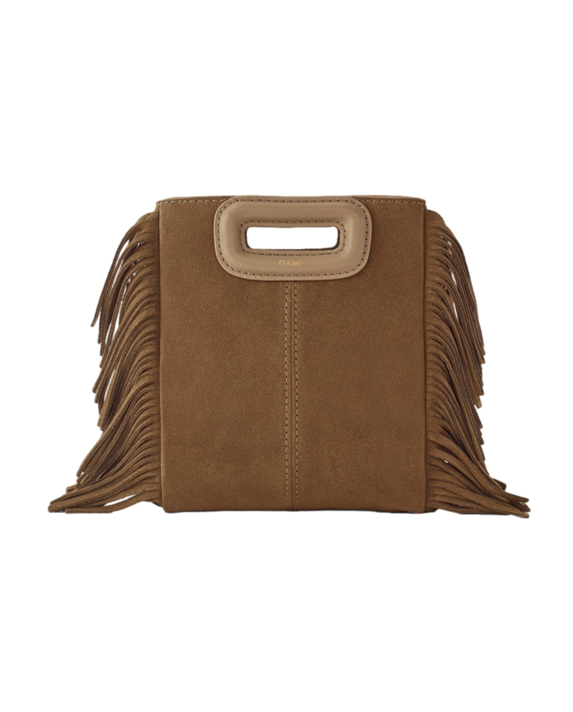 Bolso de mano M Mini de cuero con flecos