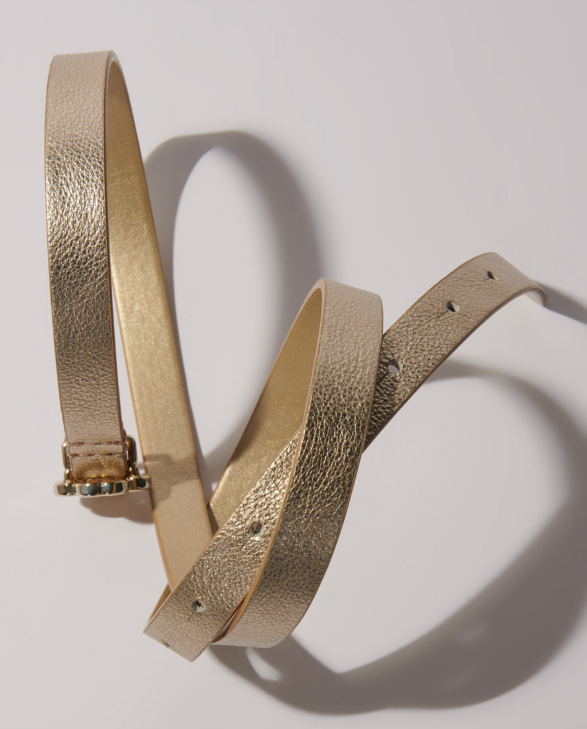 Cinturón de mujer fino con hebilla Clover - Maje - Dorado Dorado-6