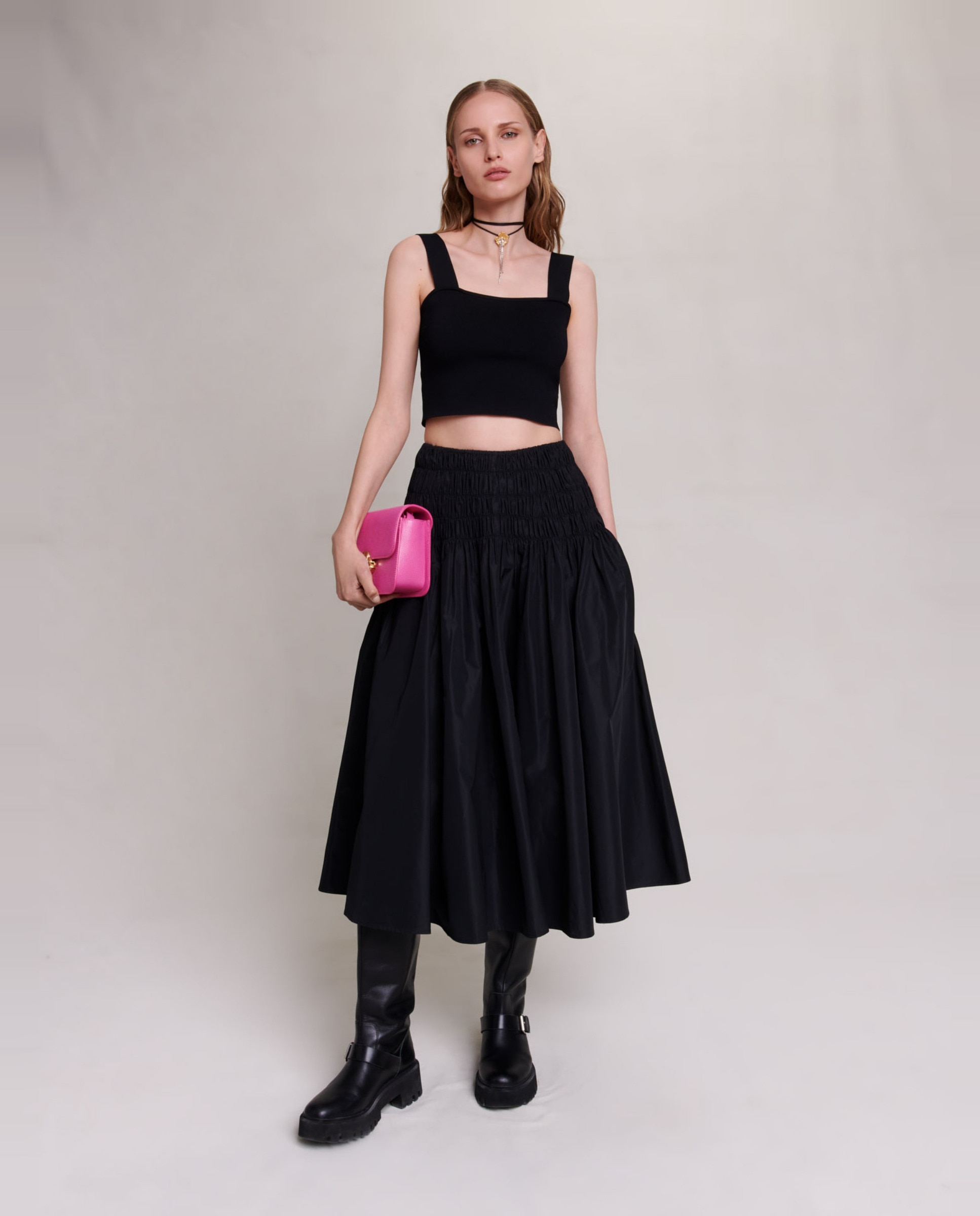 Top de mujer cropp de punto con tirantes