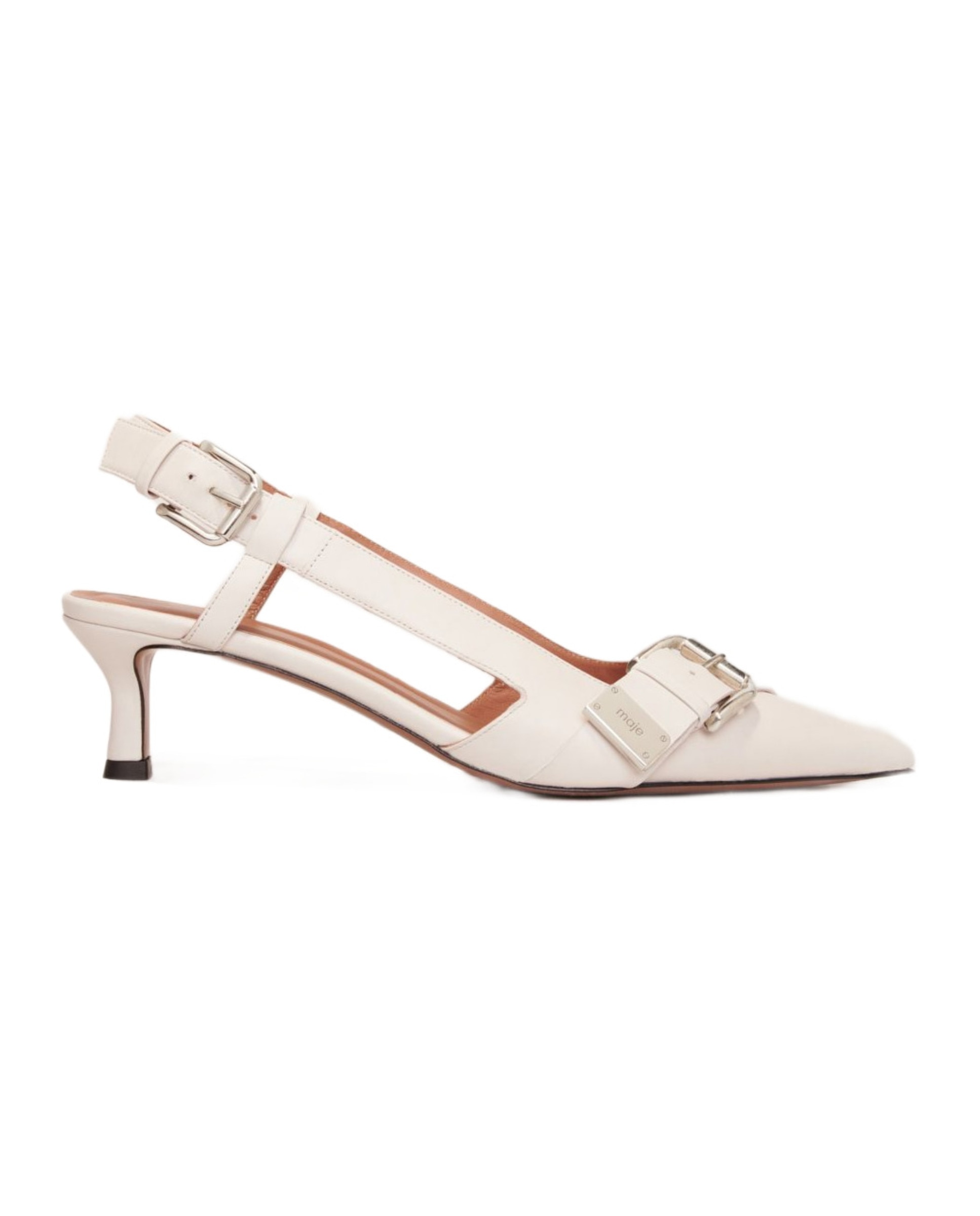 Tacones de mujer slingback con doble hebilla