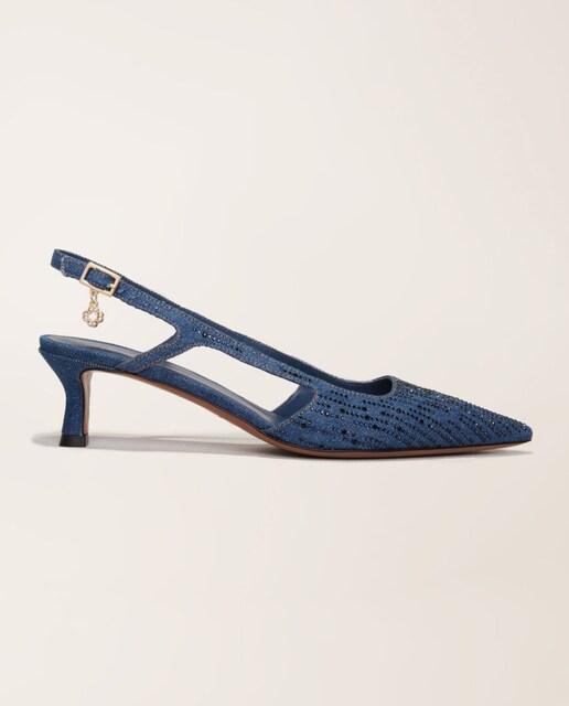Imagen 0 de Zapatos de de mujer tacón en denim con strass