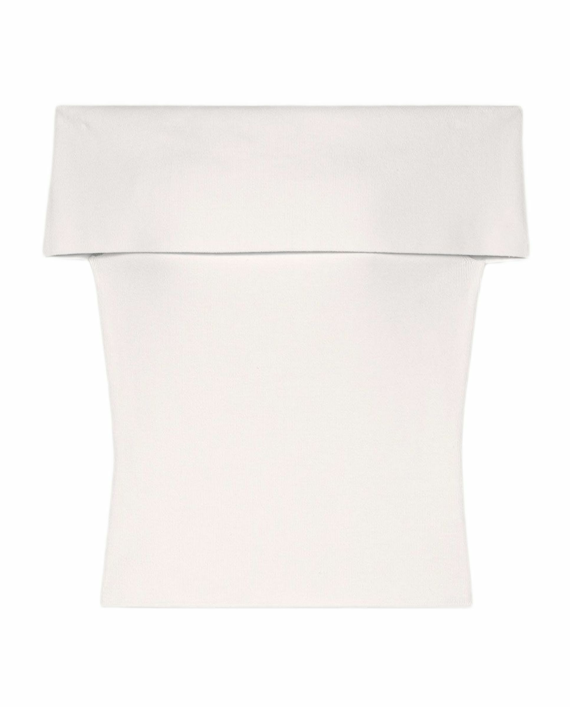 Top de mujer de punto canalé y cuello Bardot - Maje - Blanco Blanco-6