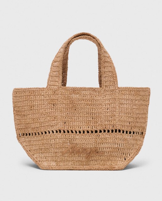 Imagen 0 de Minibolso de mujer cabás en rafia natural