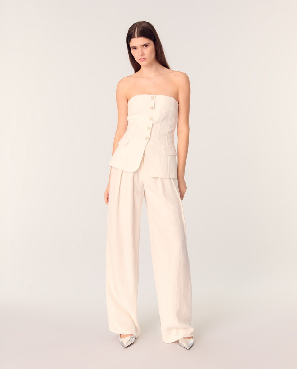 Top de mujer bustier con botones joya ?� Maje ?� El Corte Ingl?�s