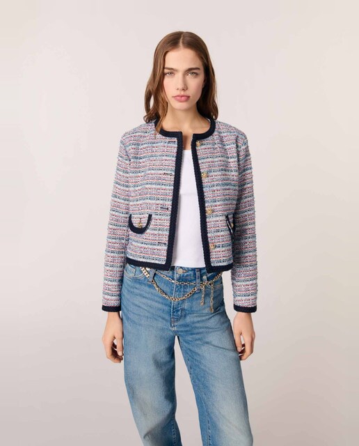 Imagen 0 de Chaqueta de mujer corta de tweed