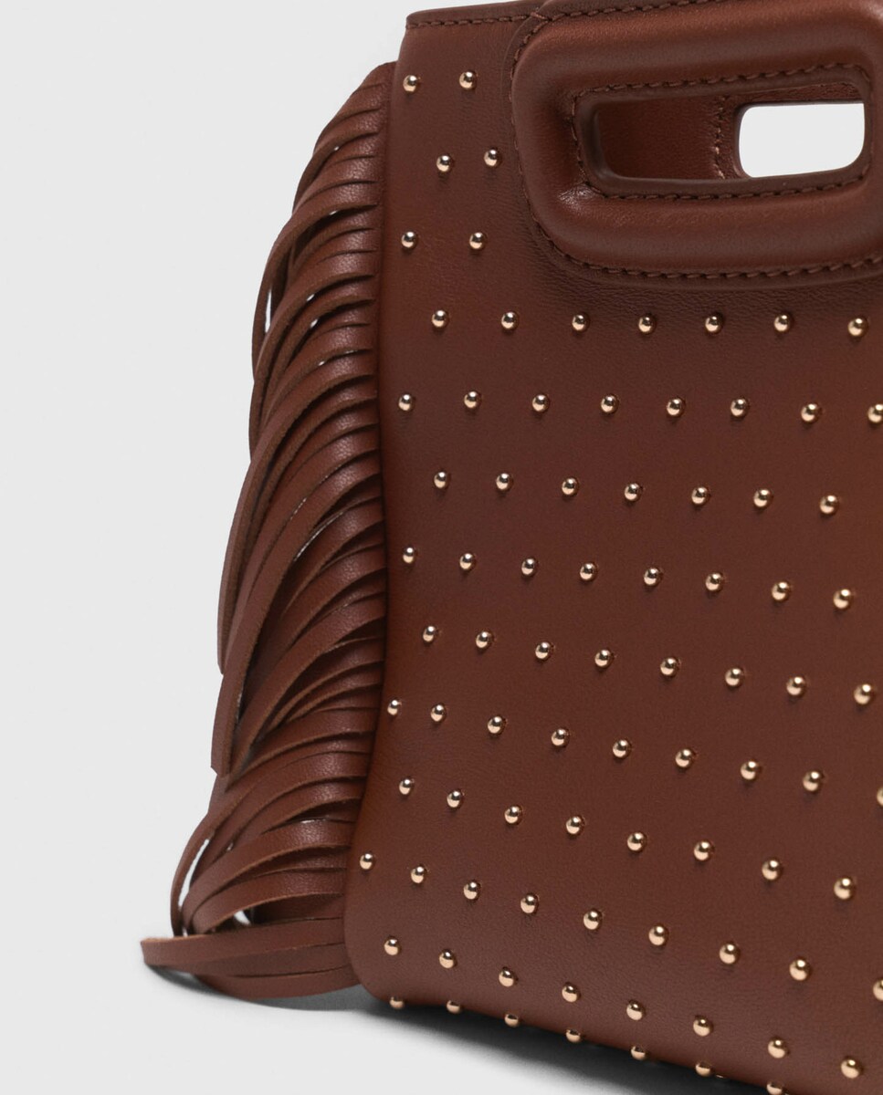 Bolso de mujer M mini de cuero y tachuelas · Maje · El Corte Inglés