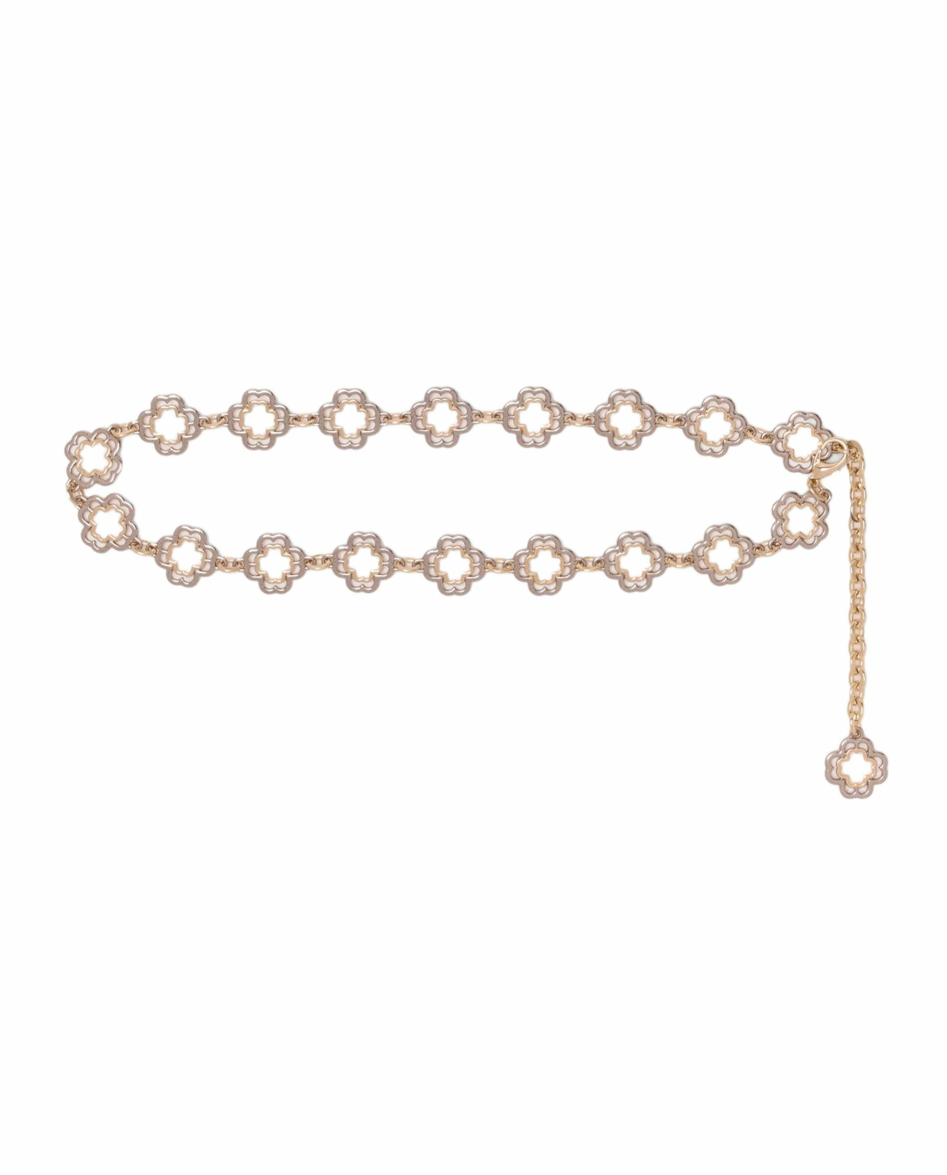 Imagen 0 de Cinturón de mujer de cadena Clover Oro
