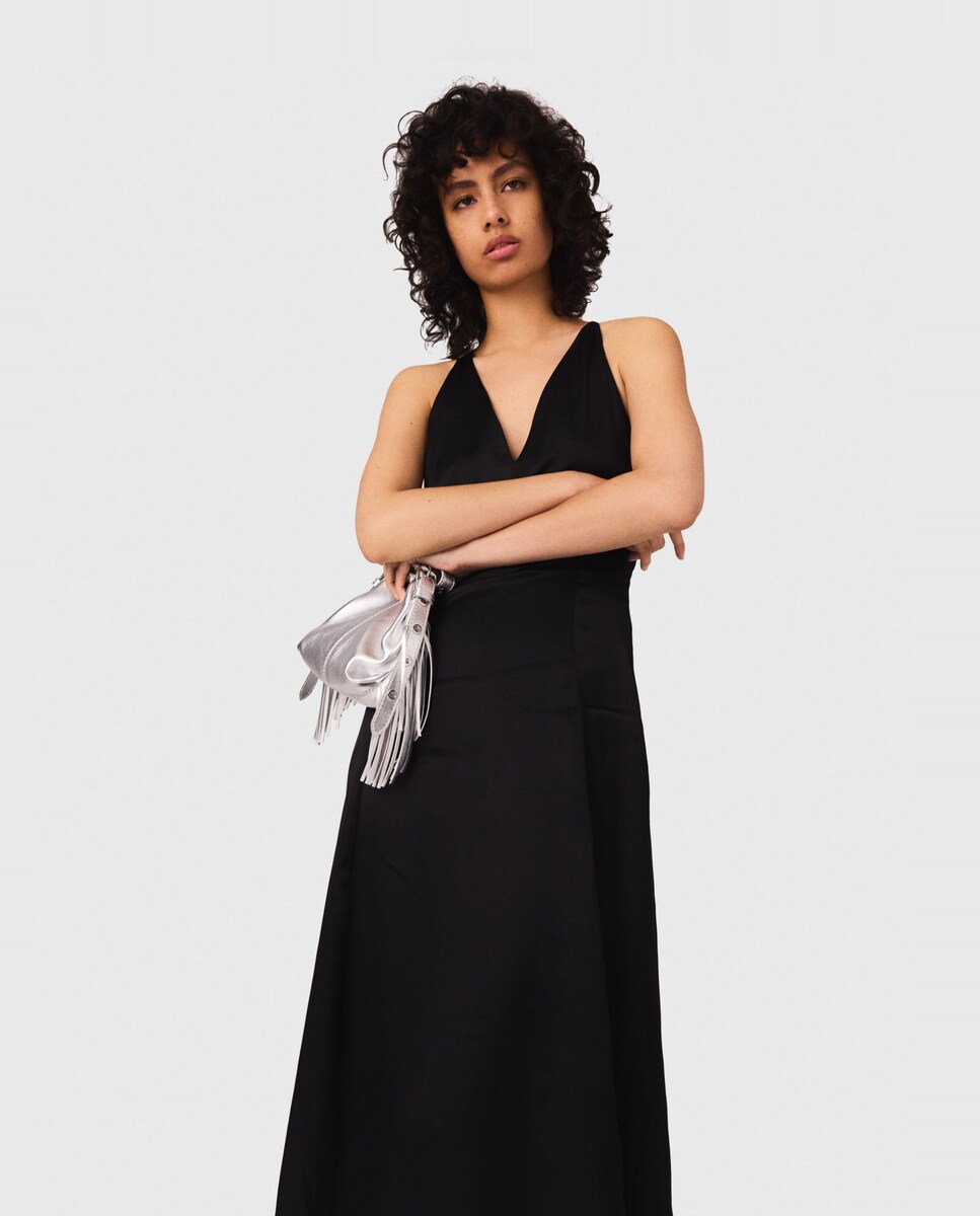 Vestido largo con espalda trenzada · Maje · El Corte Inglés