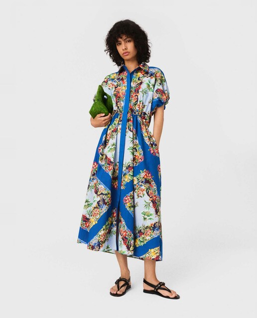 Imagen 0 de Vestido camisero estampado