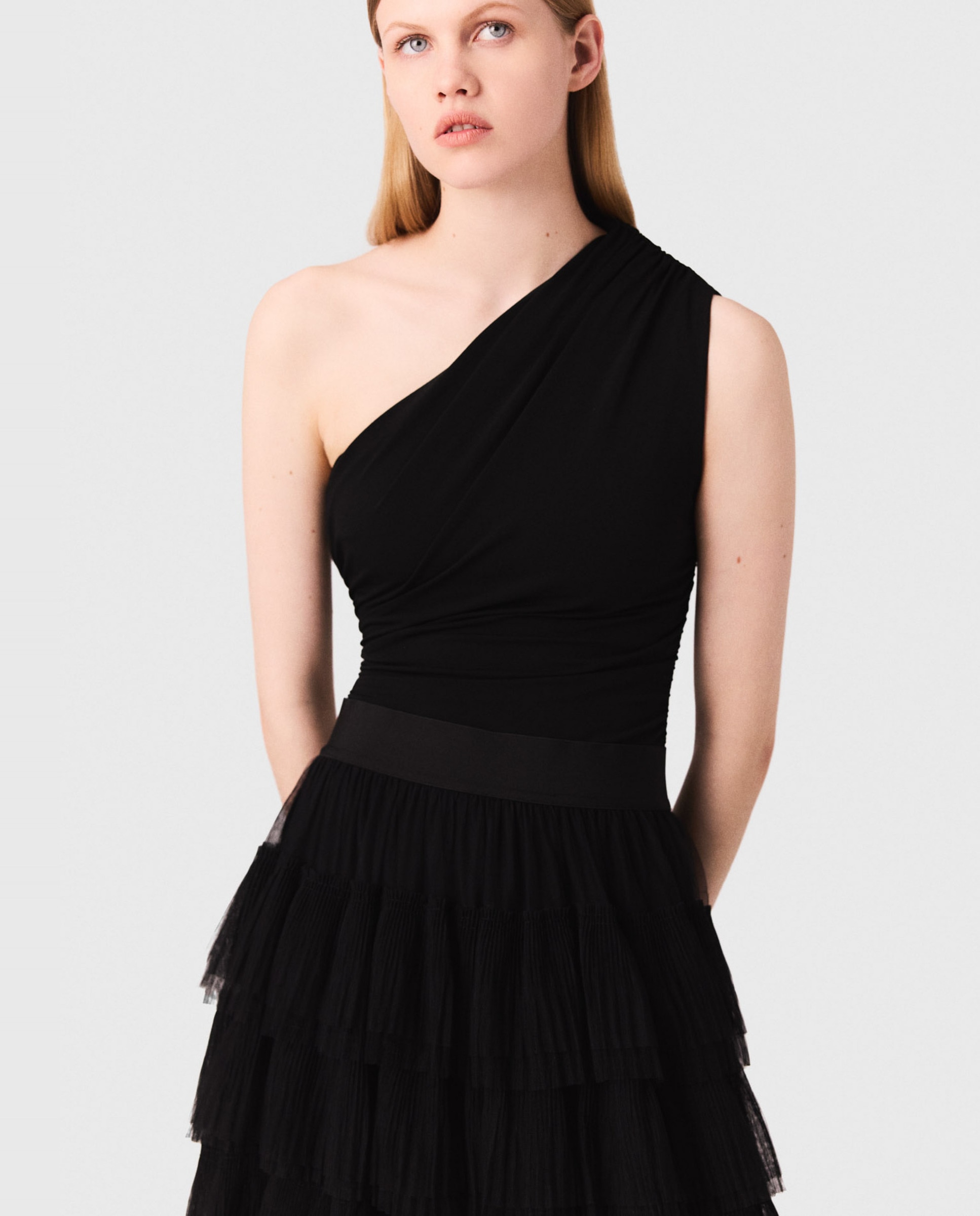 Bodi de mujer asimétrico - Maje - Negro Negro-5