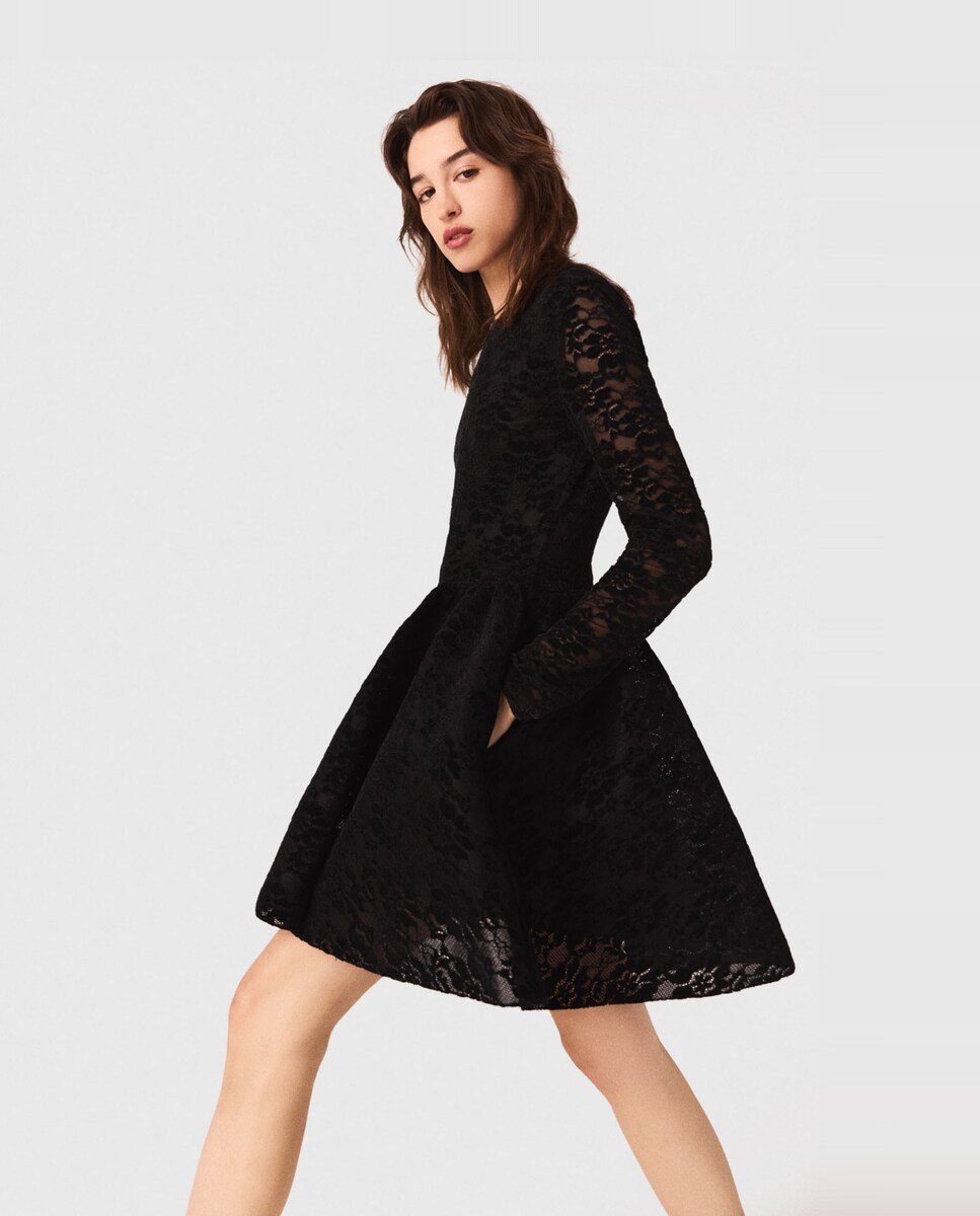 Maje Vestido Negro Largo El Corte Ingles Vestido Largo Acampanado