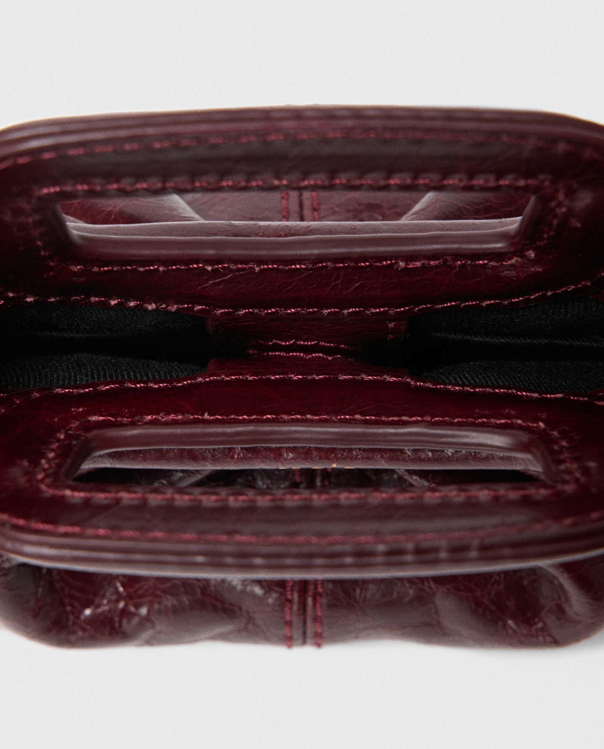 Mini de mujer clutch de piel craquelada - Maje - Burdeos Burdeos-5