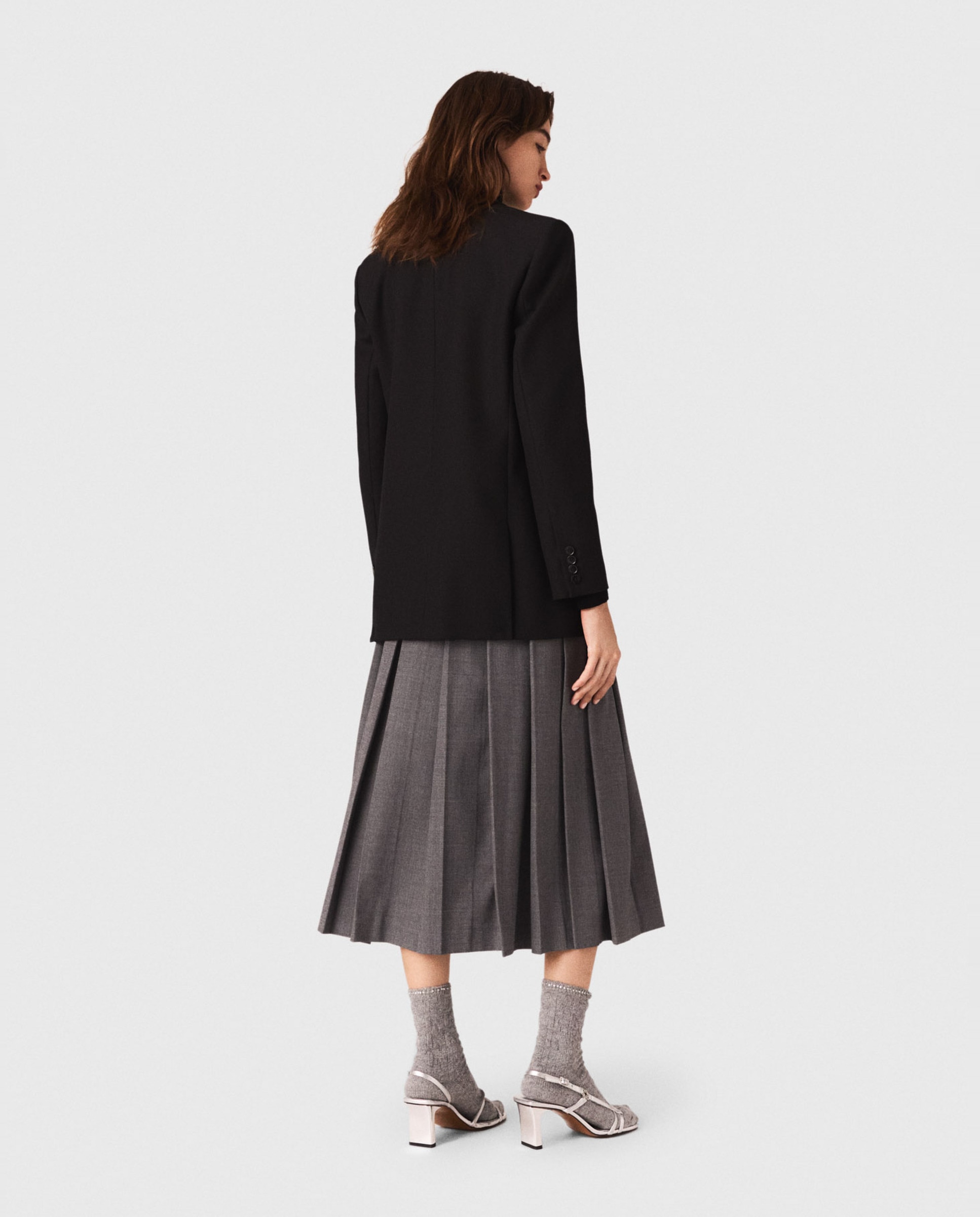 Chaqueta de mujer de doble botonadura - Maje - Negro Negro-2
