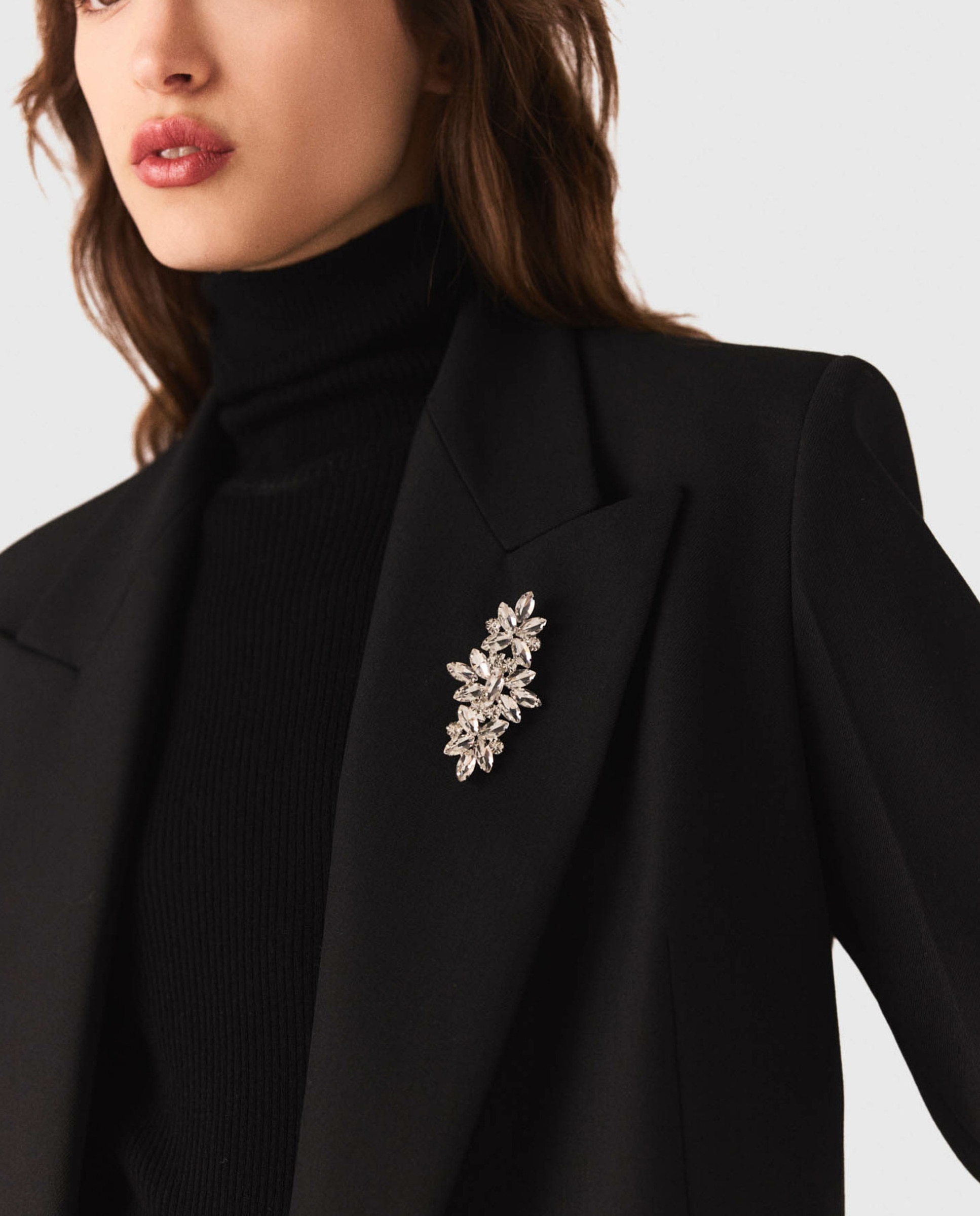 Chaqueta de mujer de doble botonadura - Maje - Negro Negro-7