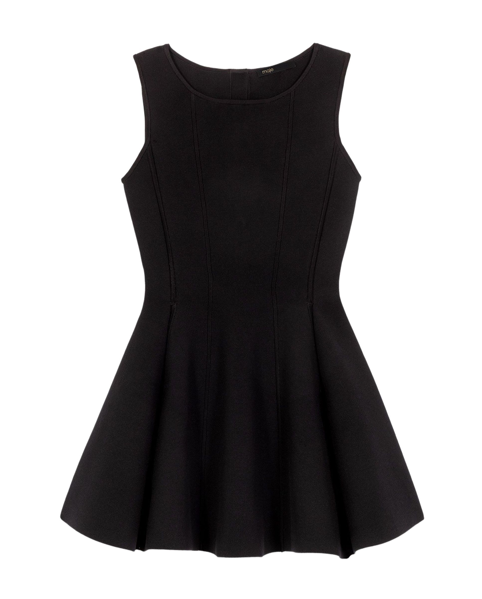 Vestido corto acampanado con lazos joya - Maje - Negro Negro-8