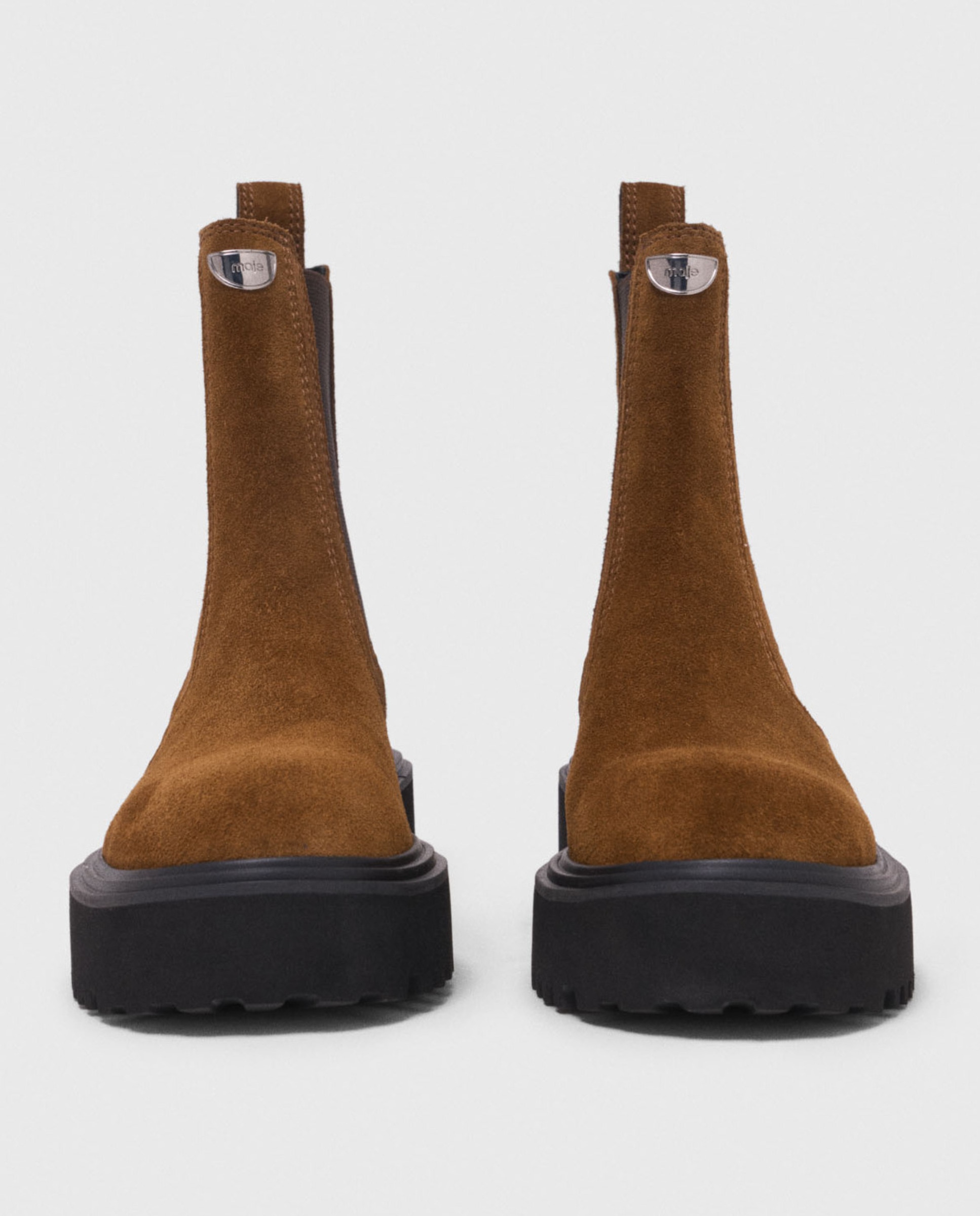 Maje - Botines de mujer Chelsea de ante.