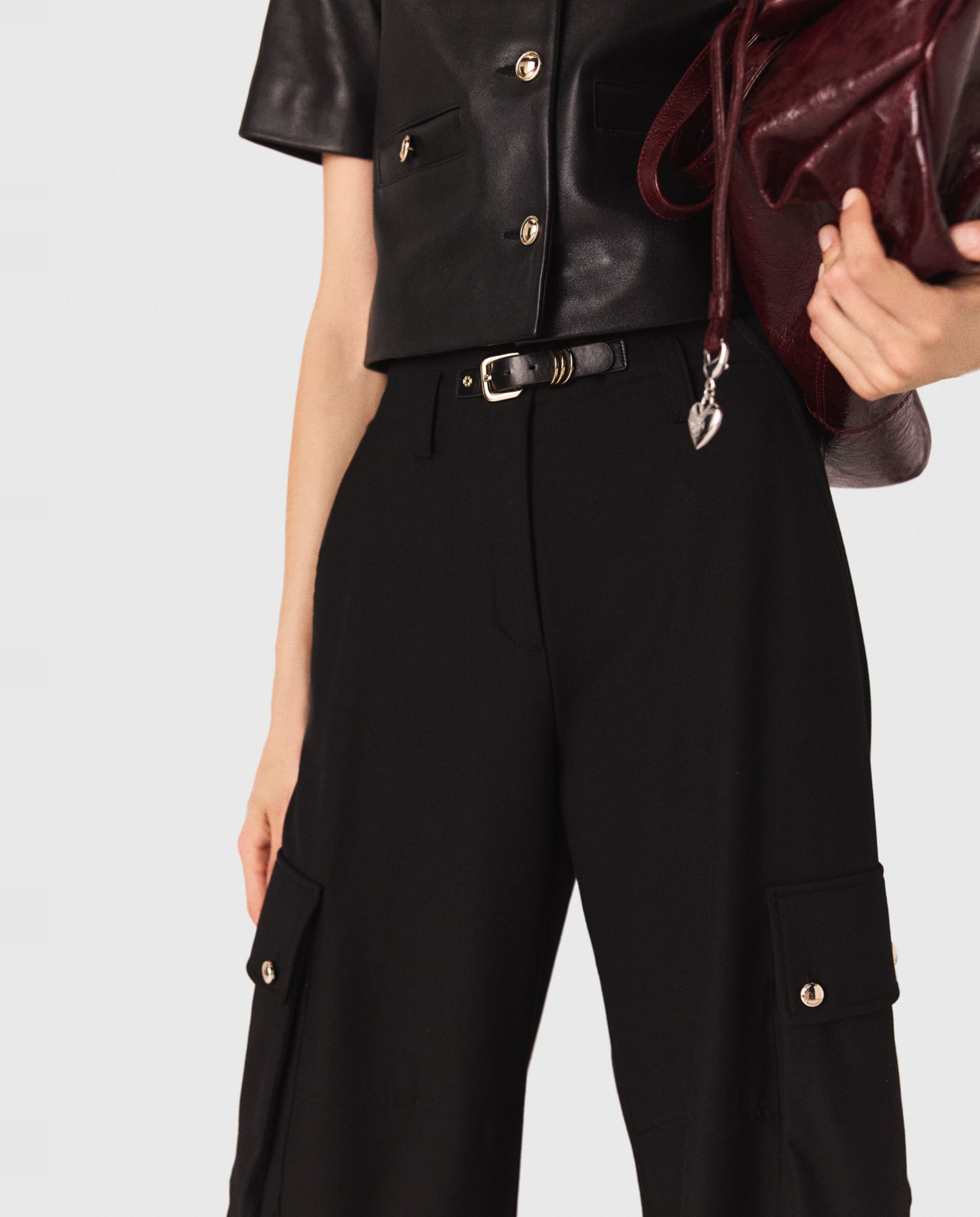 Pantalón de mujer cargo - Maje - Negro Negro-6