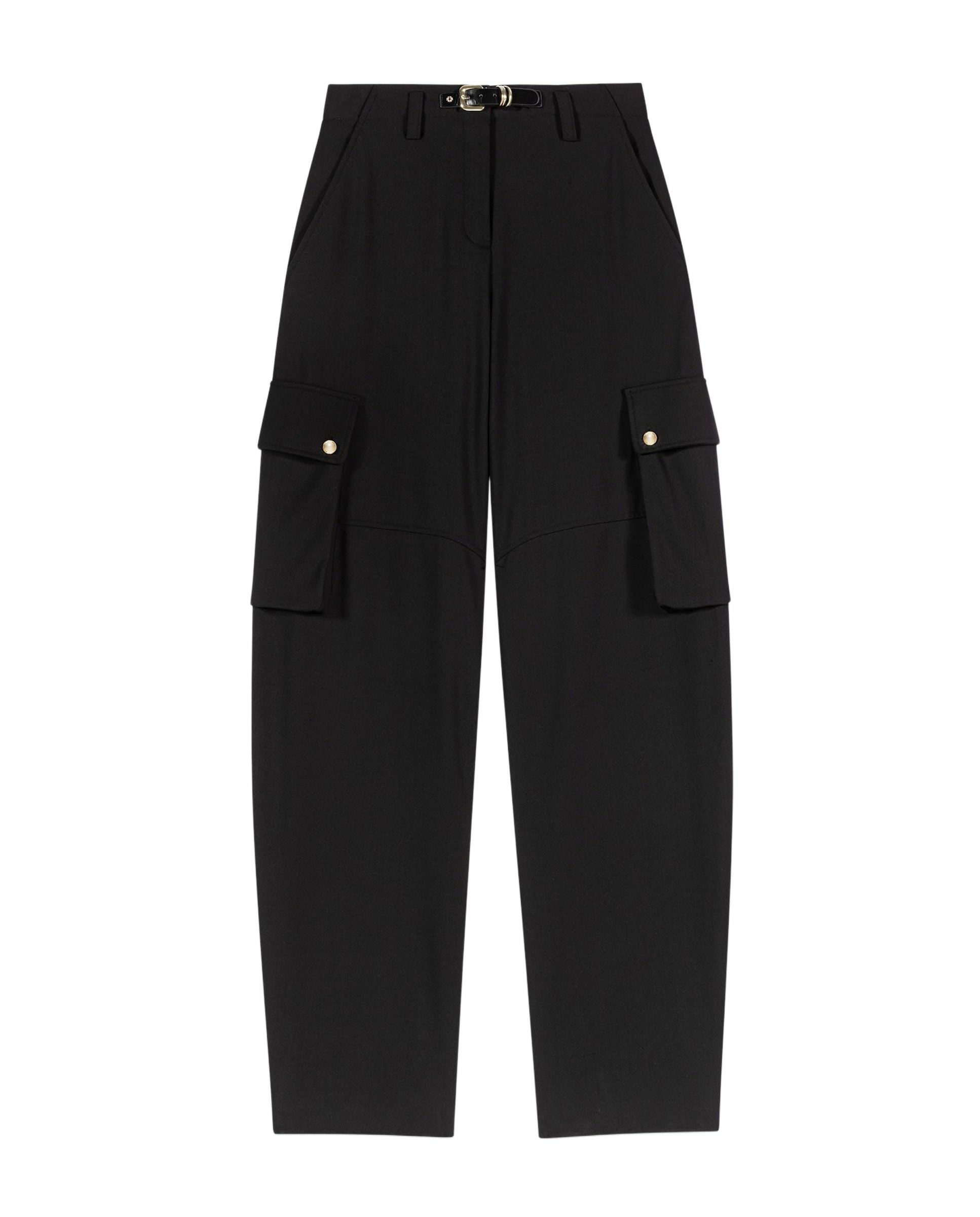 Pantalón de mujer cargo - Maje - Negro Negro-7