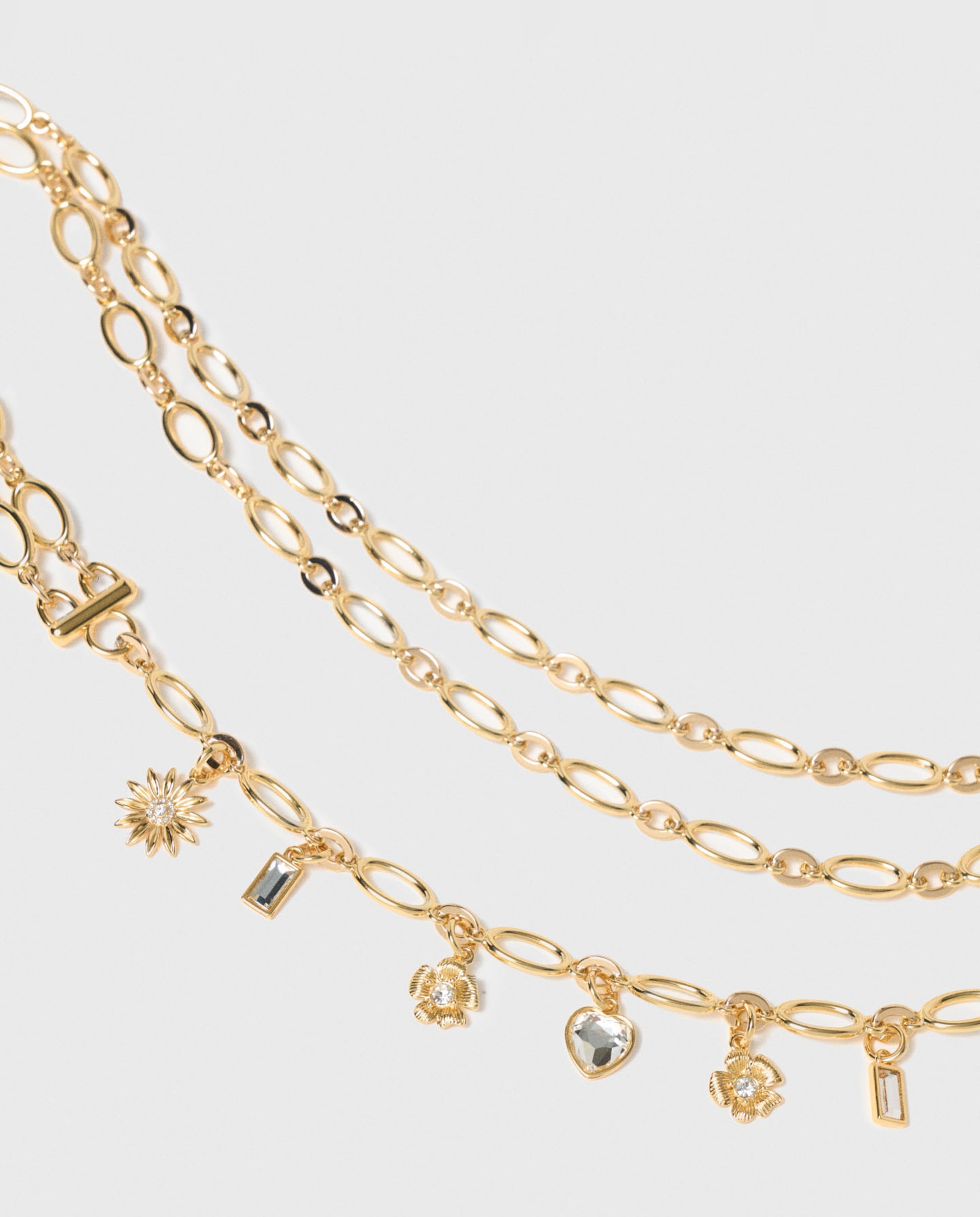 Cinturón de fiesta de cadena doble con charms - Maje - Oro Oro-4