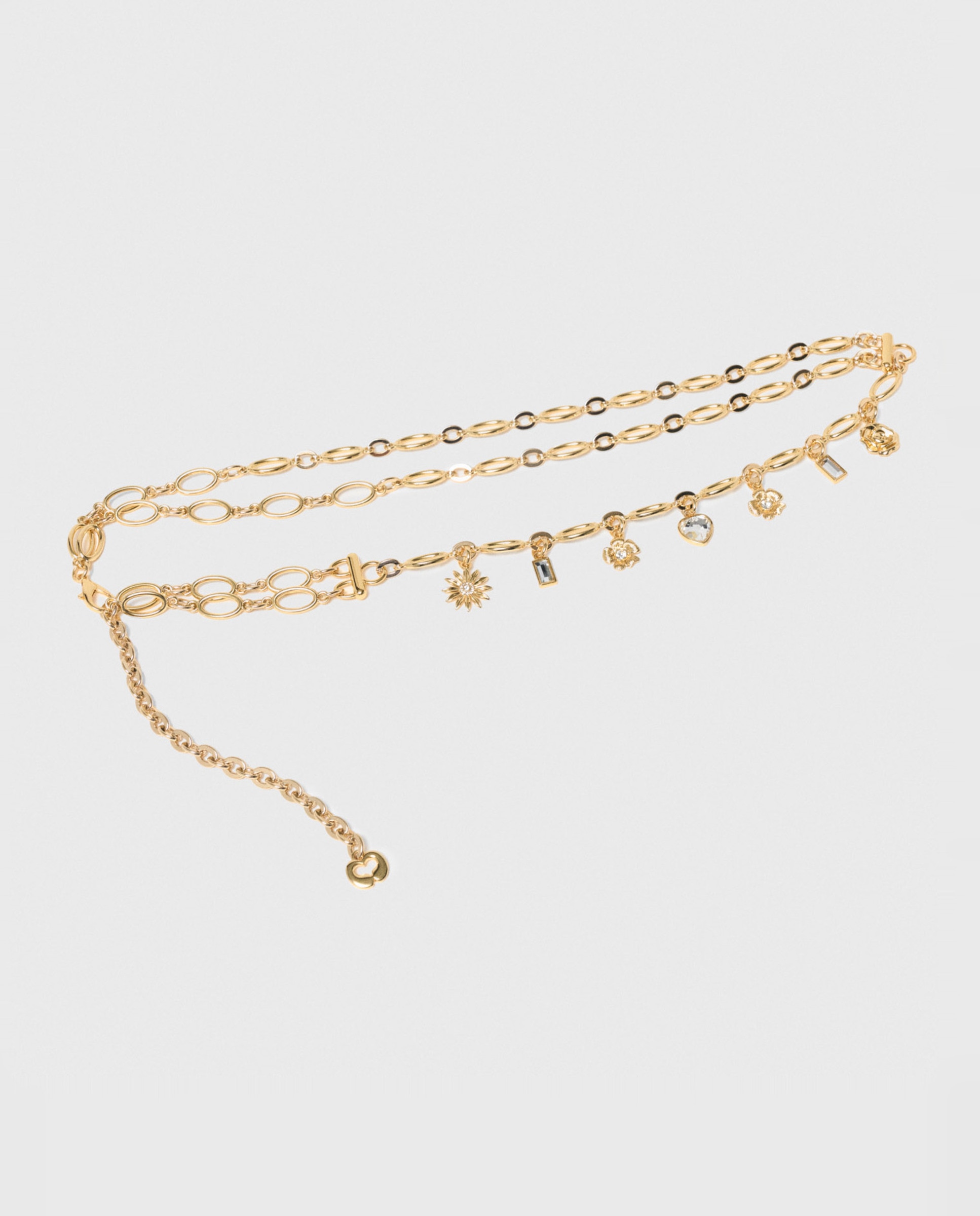 Cinturón de fiesta de cadena doble con charms - Maje - Oro Oro-5