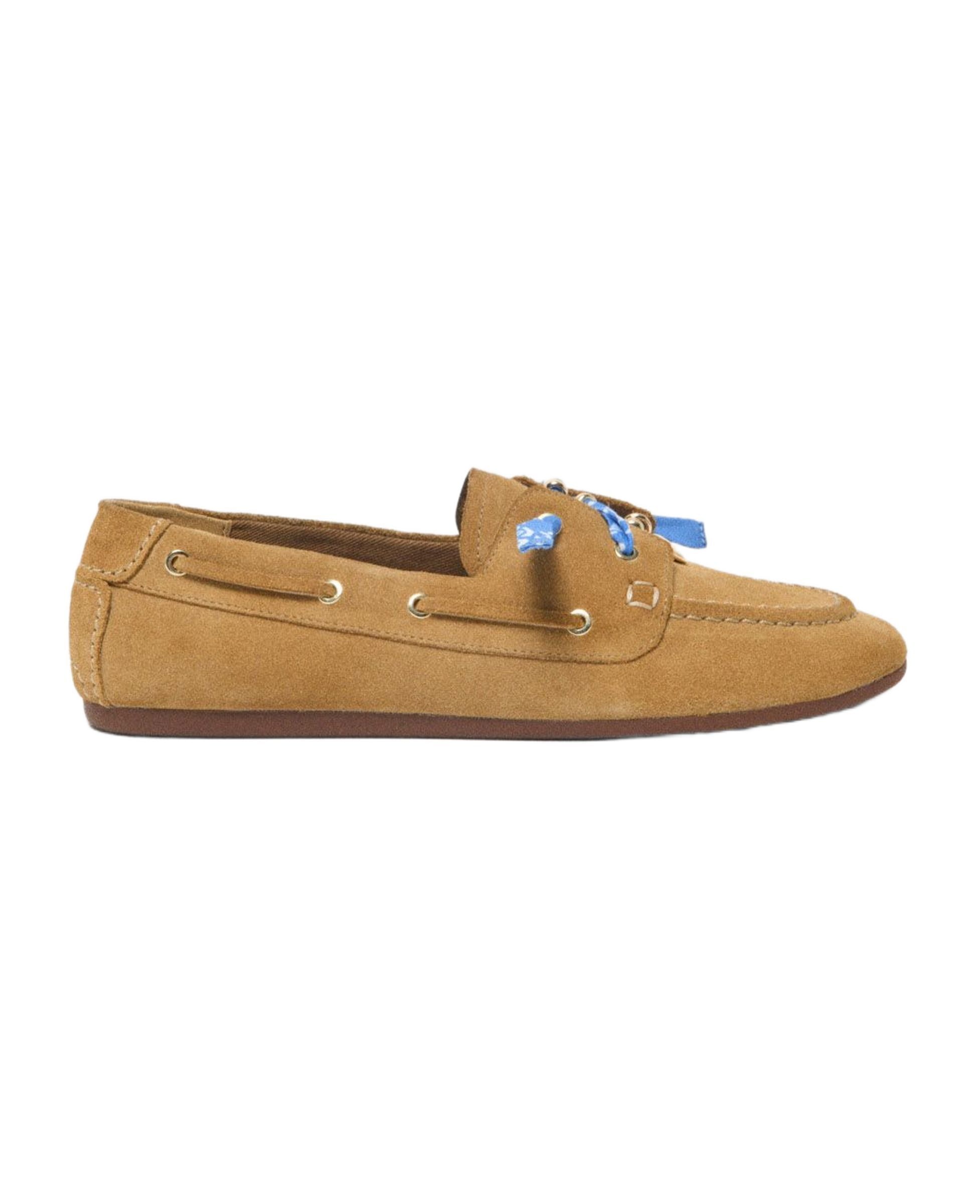 Maje - Mocasines planos de mujer náuticos y de ante.