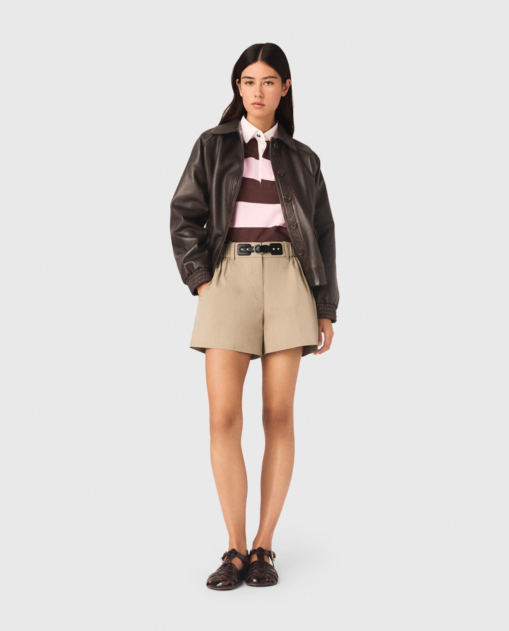 Maje - Pantalón de mujer corto de algodón.