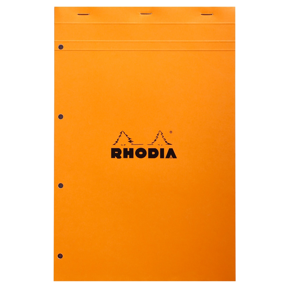 5 Bloc grapado perforado N°20 - Rhodia 20200C - Cuadricula (5x5mm) - 21 x 31,8 cm.