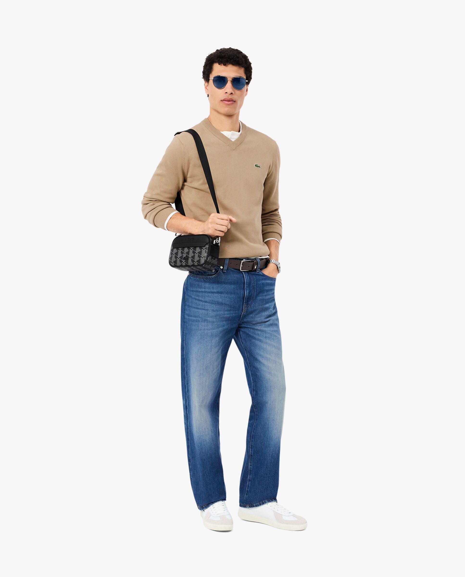 Portadocumentos de hombre de mensajero pequeño the blend en mono viennois otter - Lacoste - Multicolor Multicolor-2