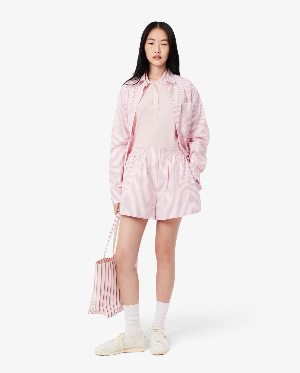 Polo de mujer sin mangas elástico de corte ajustado - Lacoste - Rosa Rosa-4