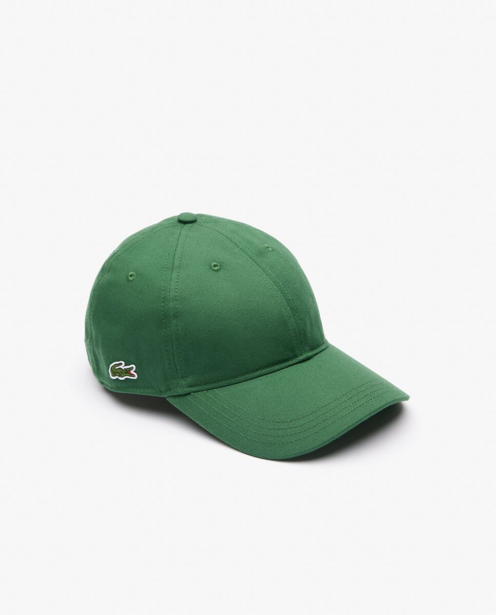 Gorra de sarga de algodón de hombre. - Lacoste - Verde Verde-1