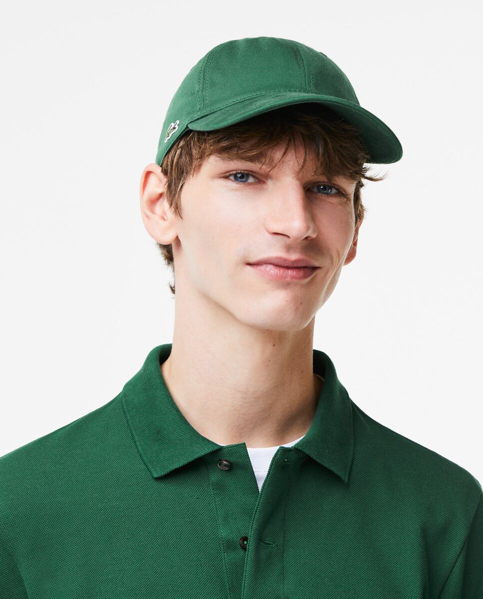 Gorra de sarga de algodón de hombre. - Lacoste - Verde Verde-2