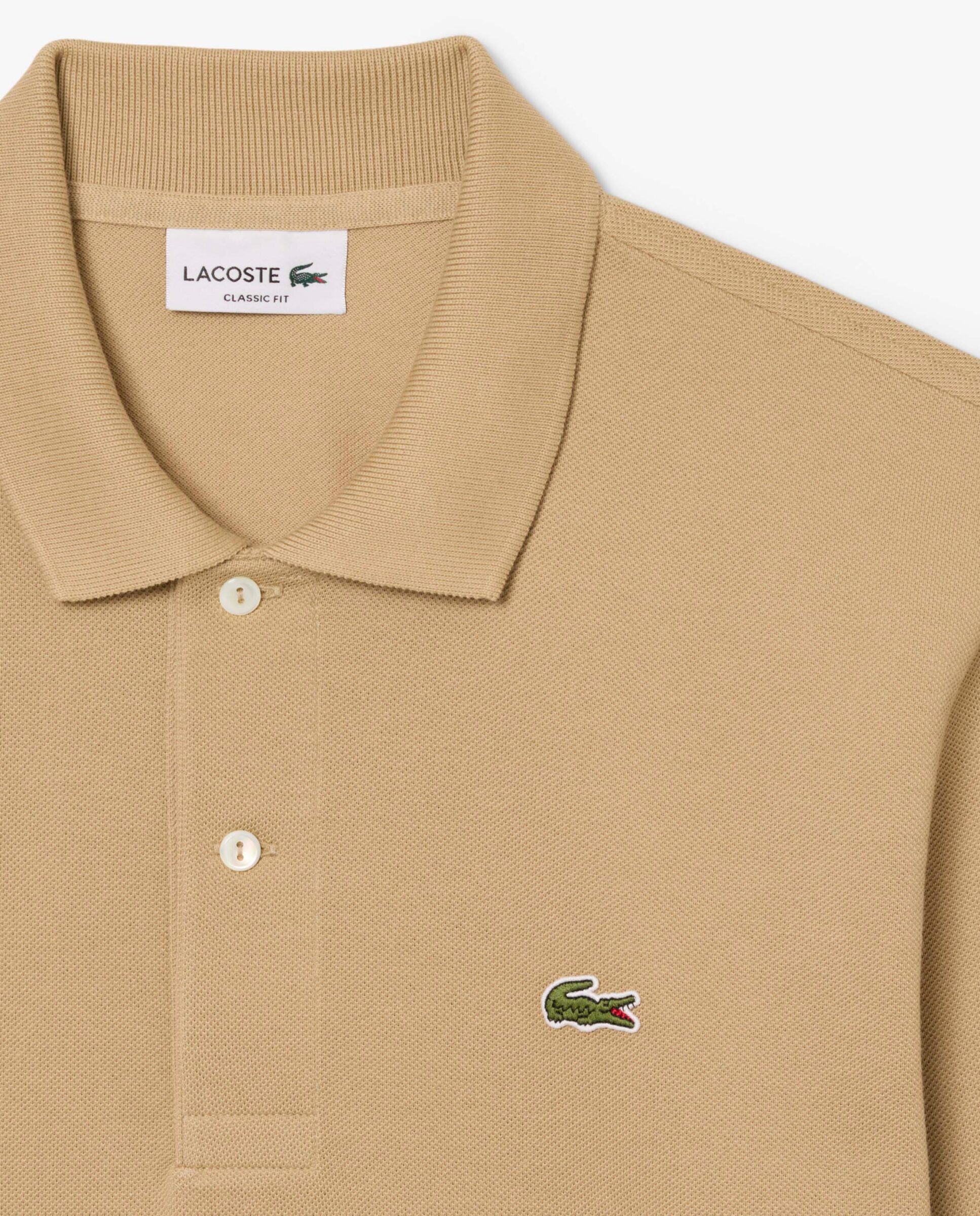 Polo de hombre de corte clásico de manga larga - Lacoste - Beige Beige-4