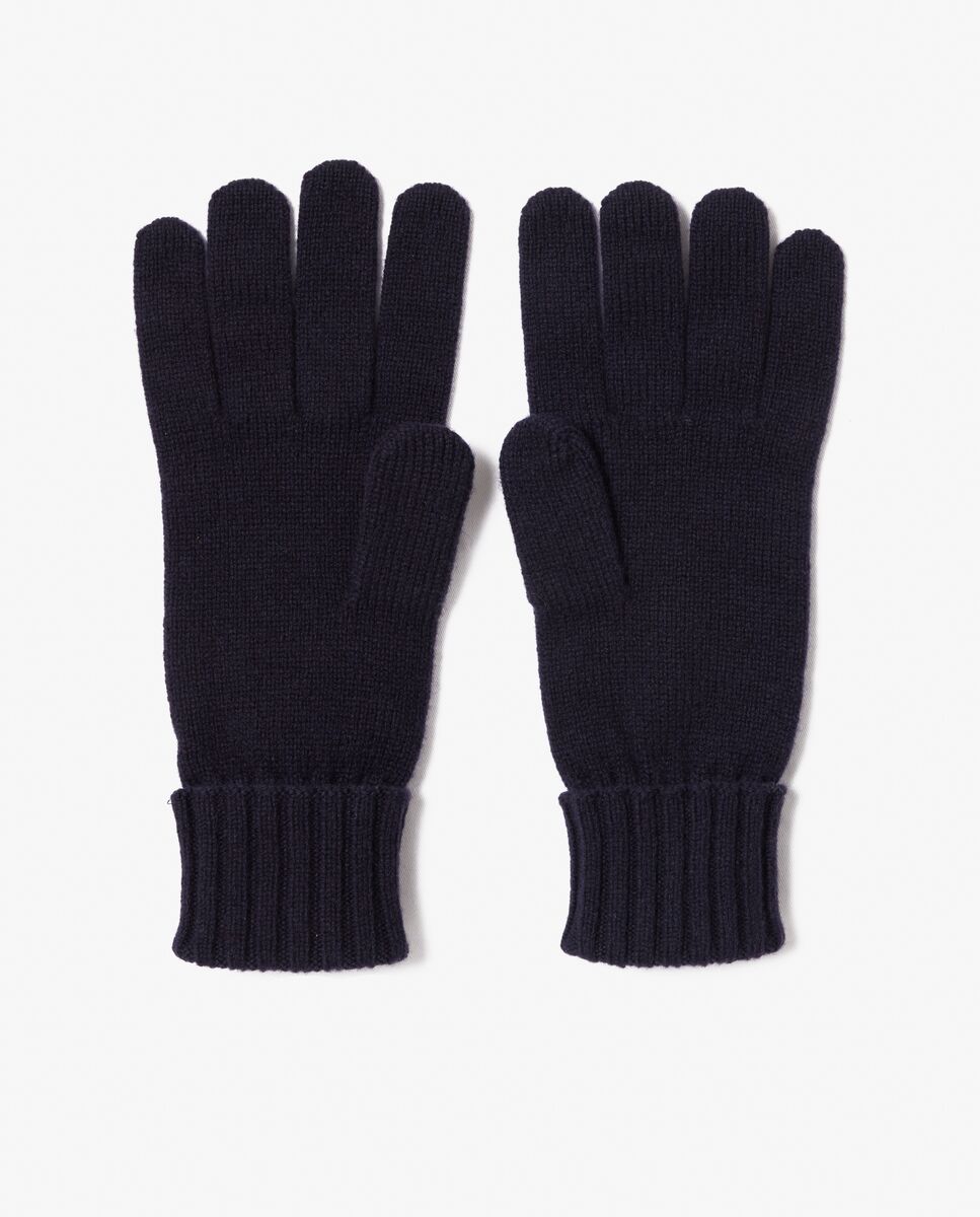 Guantes unisex lacoste en tejido de punto de lana - Azul marino Azul marino-3