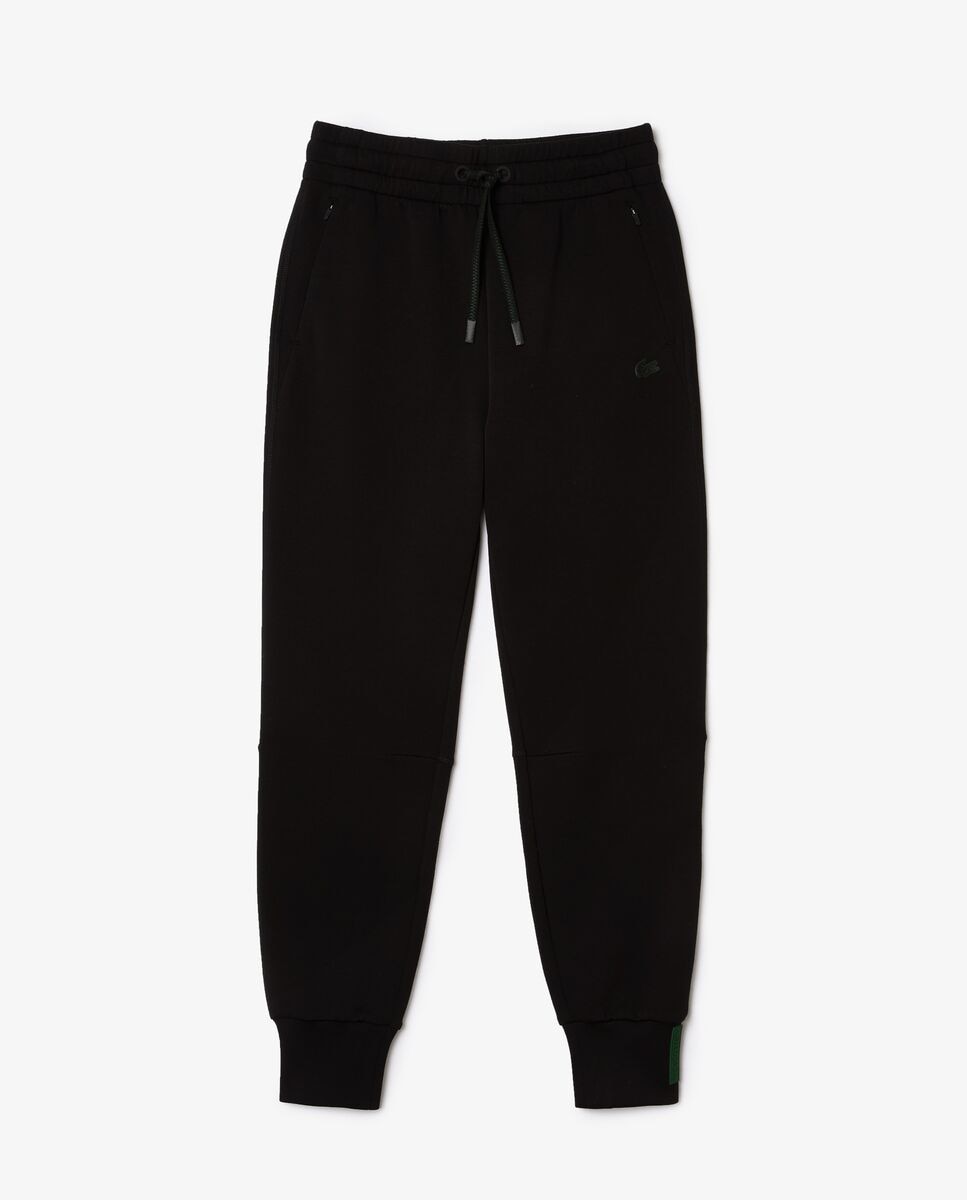Jogger de mujer ajustado de felpa de algodón - Lacoste - Negro Negro-5