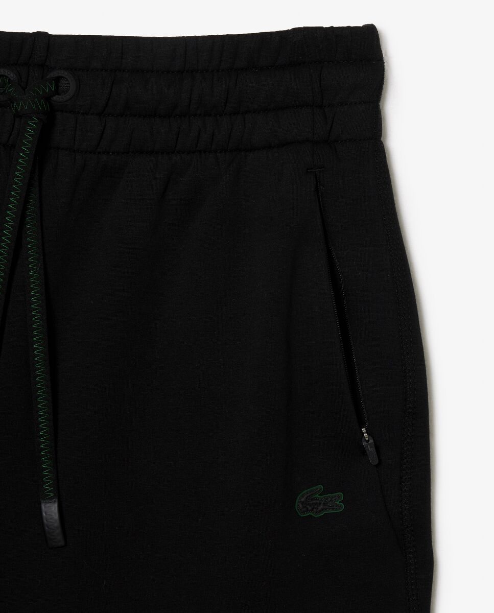 Jogger de mujer ajustado de felpa de algodón - Lacoste - Negro Negro-6