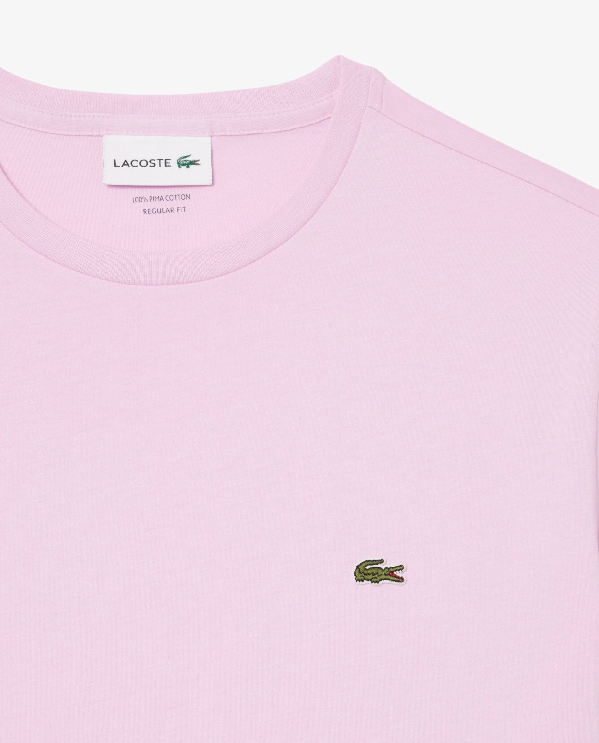Camiseta de hombre de algodón pima de manga corta - Lacoste - Rosa Rosa-5